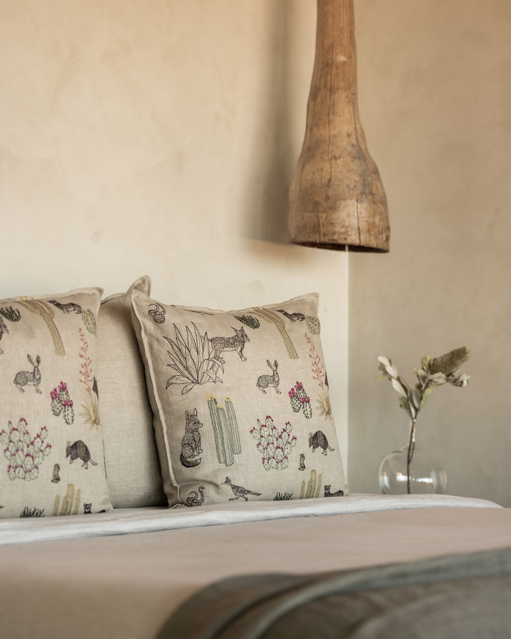 Saguaro Desert Friends Pillow | Coral & Tusk