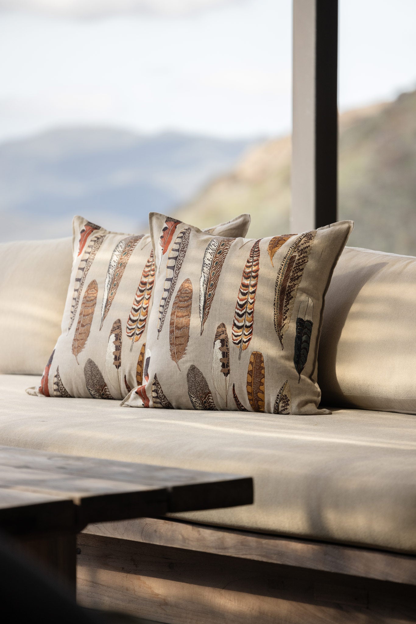 Falling Feathers Pillow