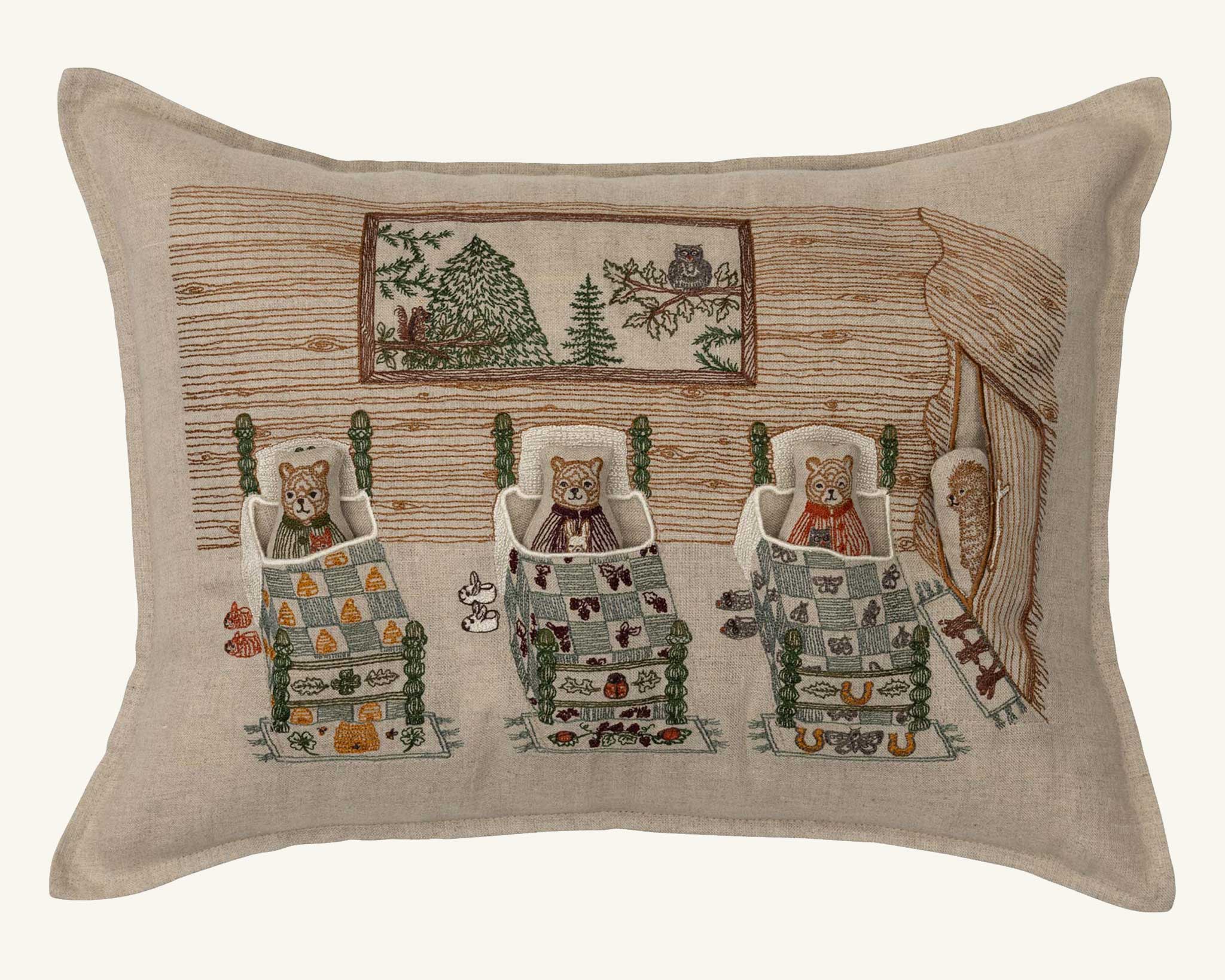 Three Little Bears Pocket Pillow | Coral & Tusk