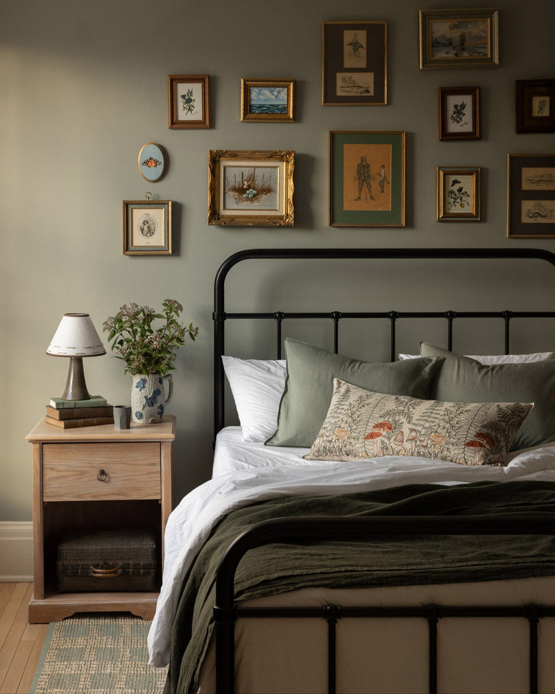 Mushrooms and Ferns Lumbar Pillow