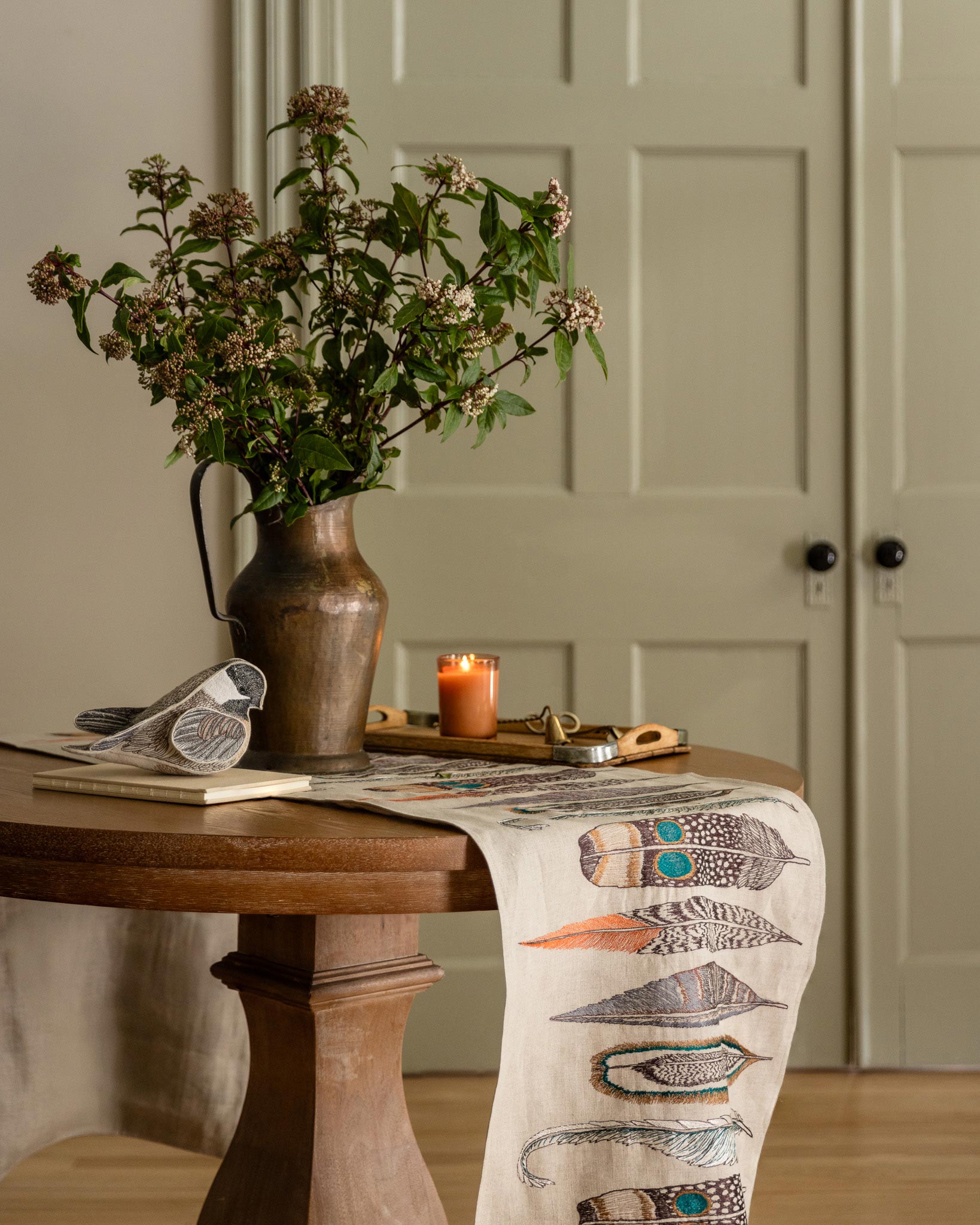 Feathers Table Runner | Coral & Tusk