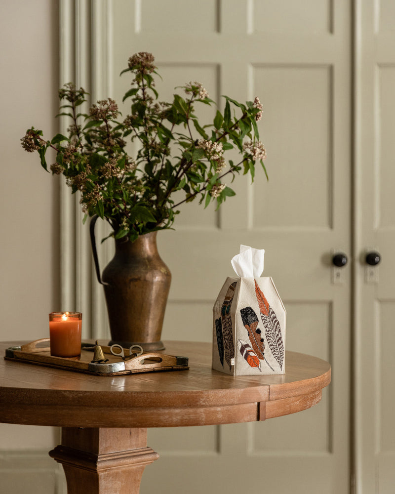 Feathers Tissue Box Cover