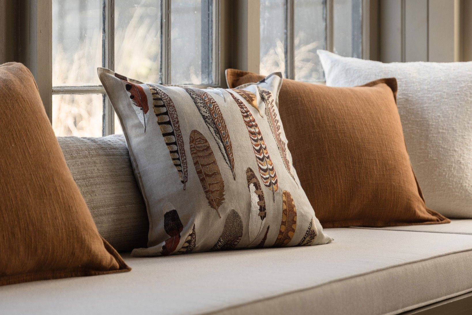 Falling Feathers Pillow