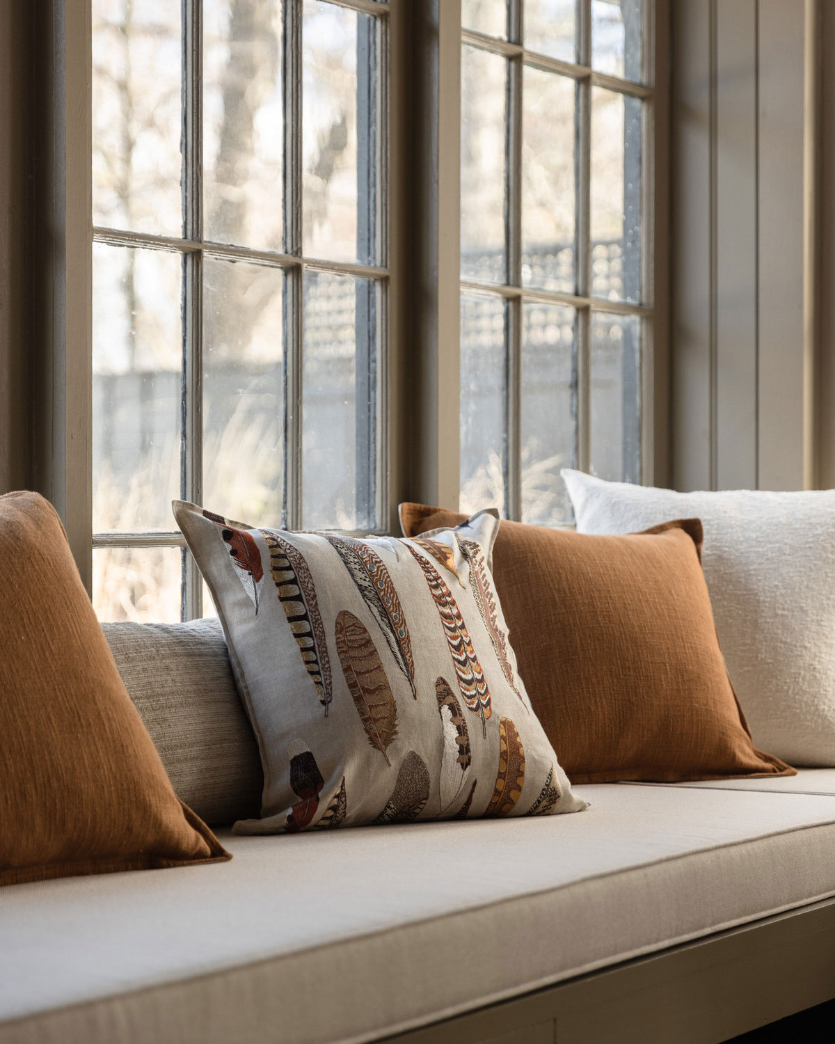 Falling Feathers Pillow