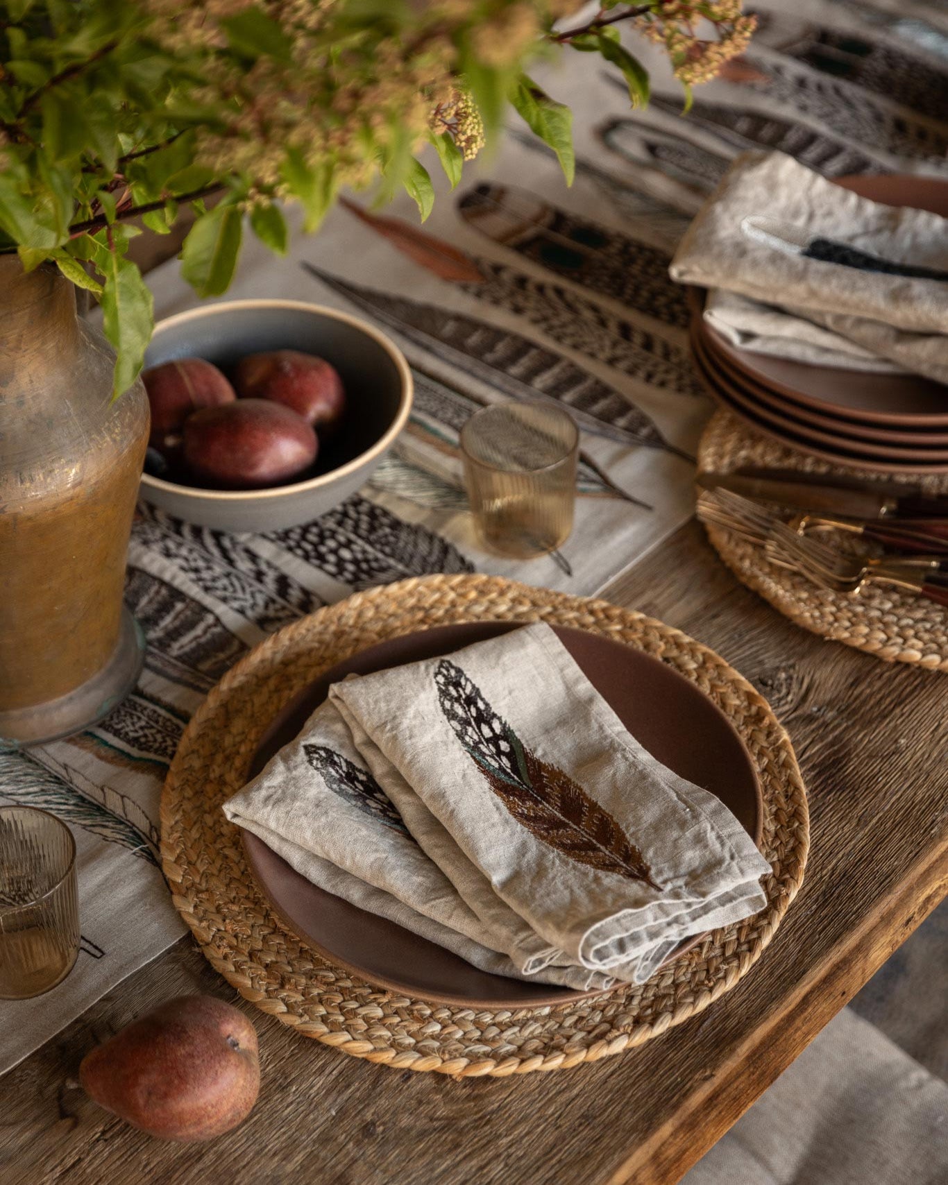 Feathers Table Runner