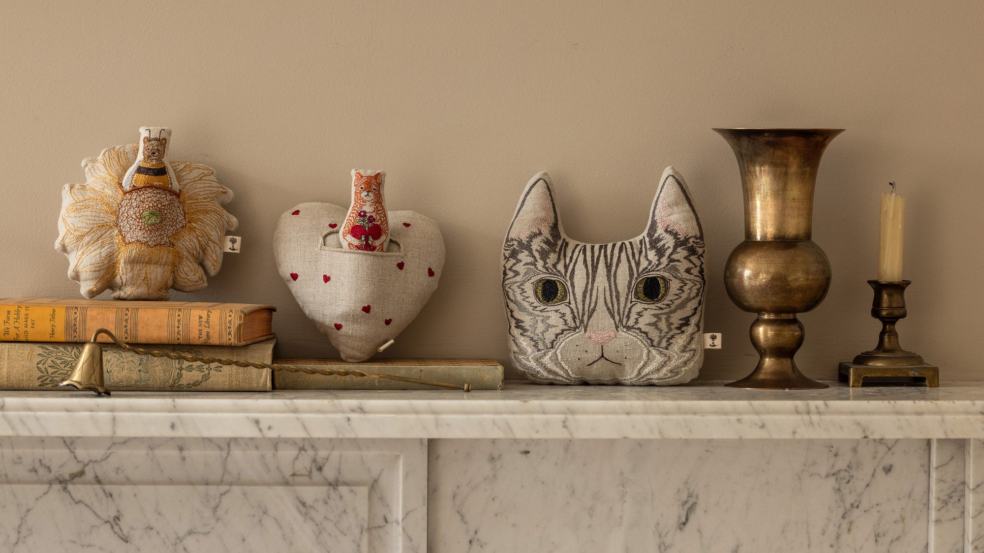 Tabby Cat Tiny Pillow