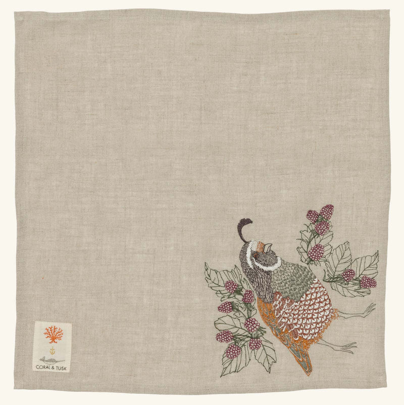 Quail Dinner Napkin