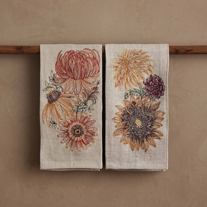 Autumn Blossoms Tea Towel Set