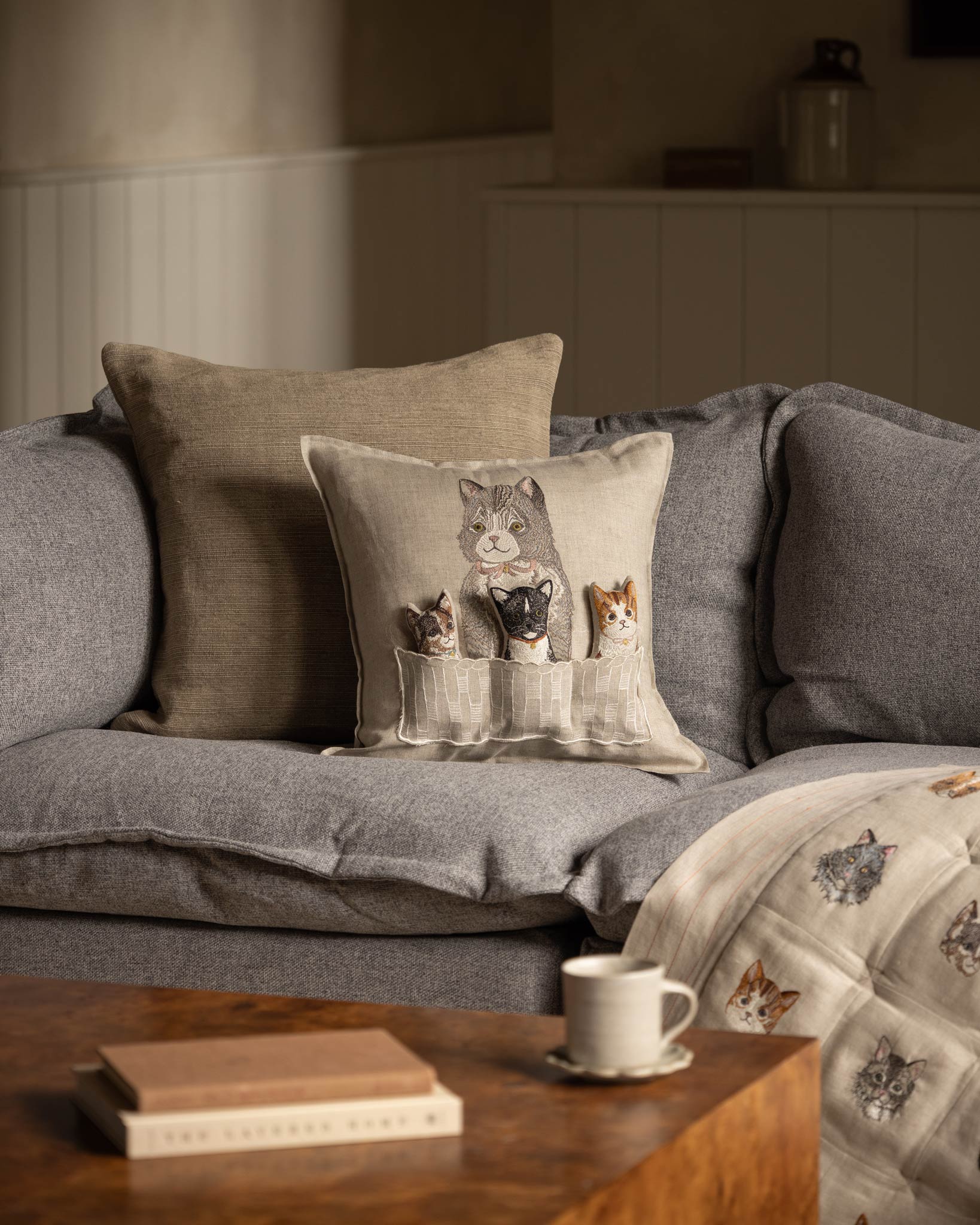 Basket of Kittens Pocket Pillow | Coral & Tusk