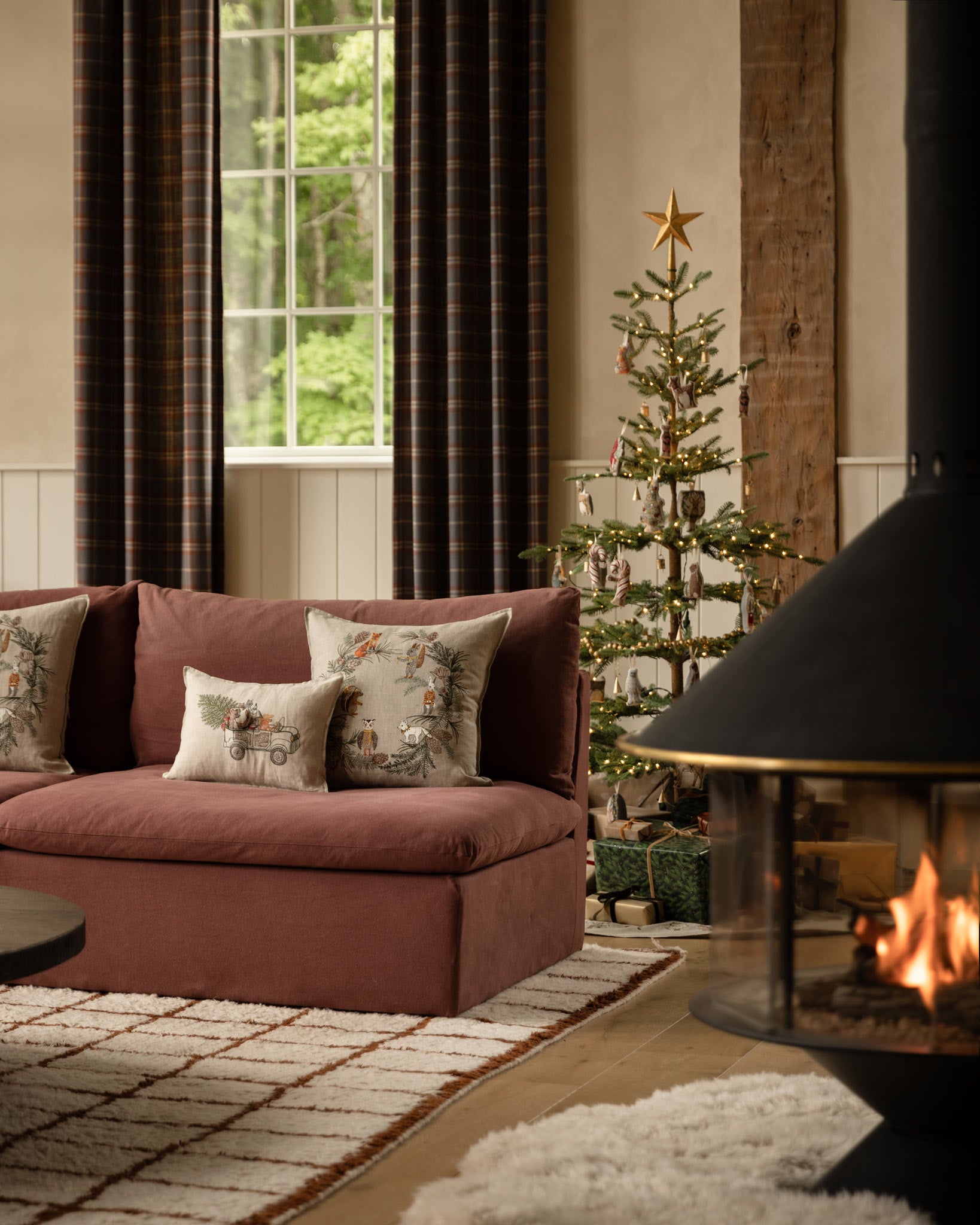 Christmas Tree Car Pocket Pillow | Coral & Tusk