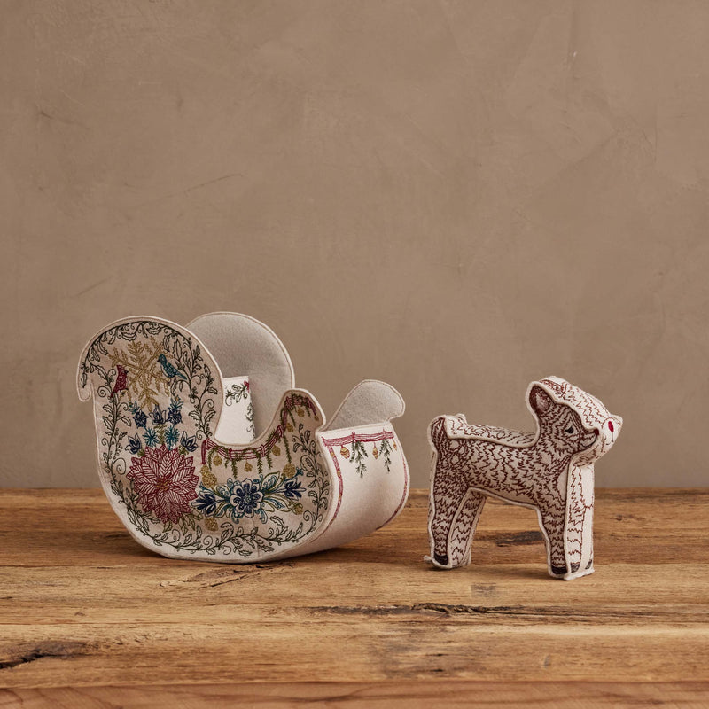 Christmas Sleigh and Rudolph Set