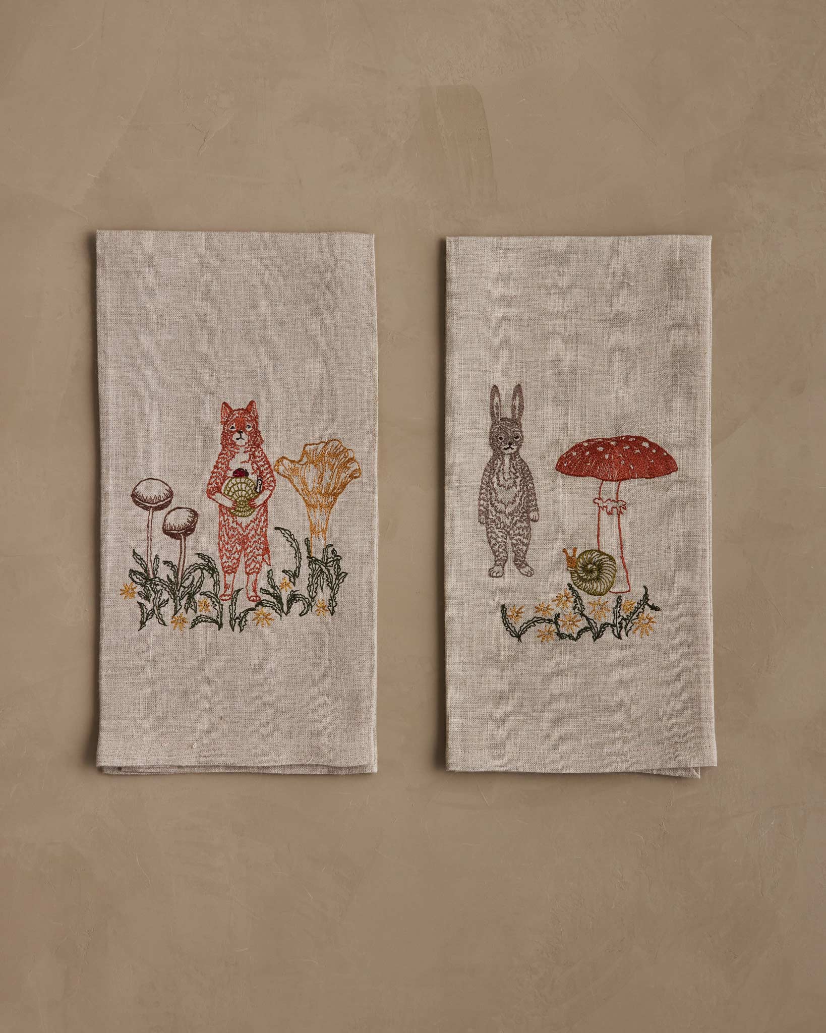 Mushrooms and Friends Tea Towel Set
