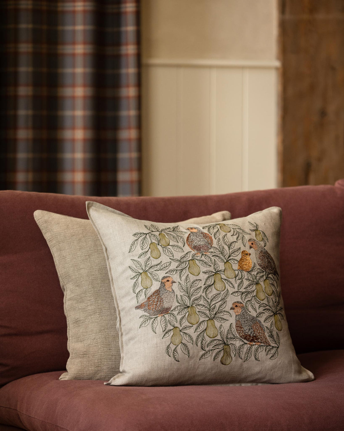 Partridge in a Pear Tree Pillow