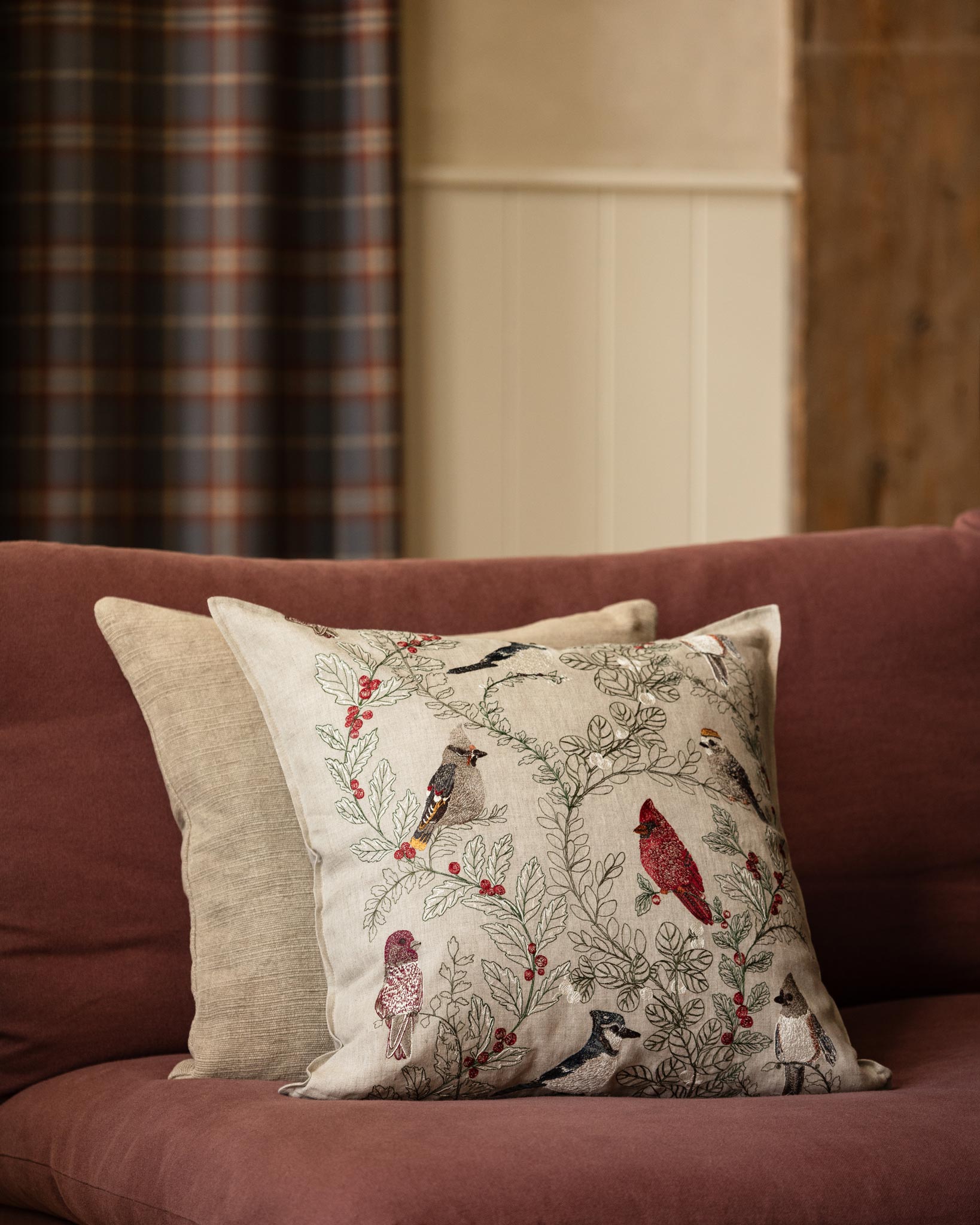 Winter Birds Pillow | Coral & Tusk