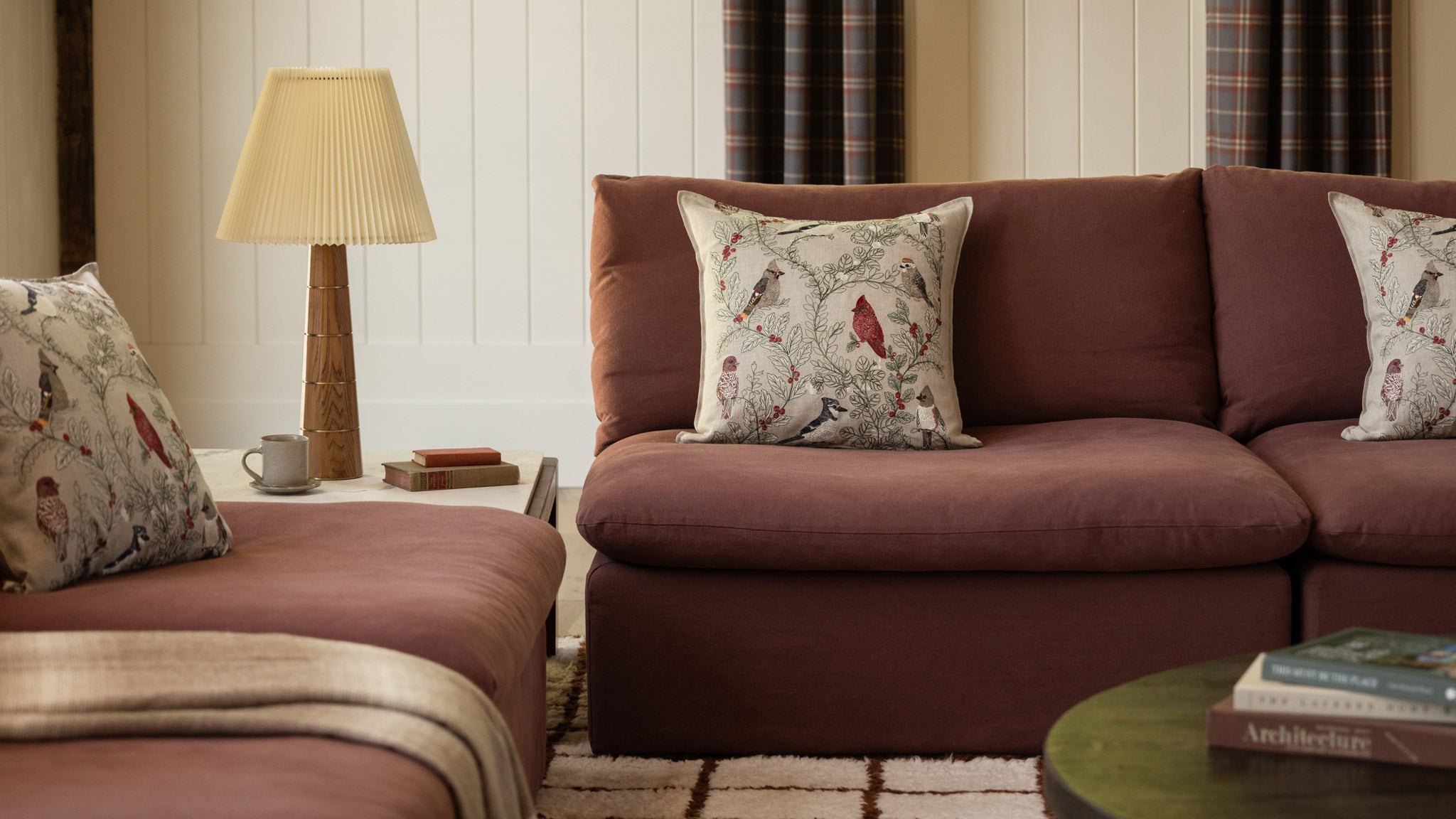 Winter Birds Pillow | Coral & Tusk