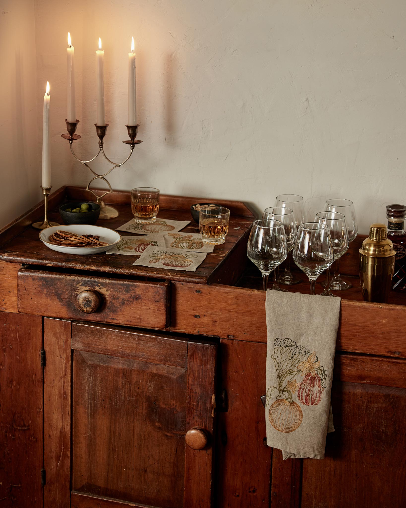 Pumpkin Patch Cocktail Napkin Set