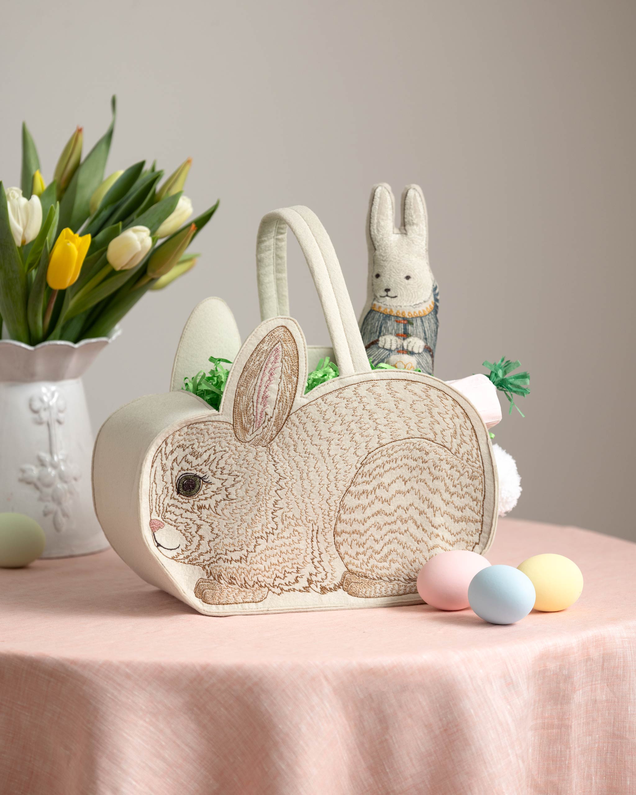 Bunny popular with basket