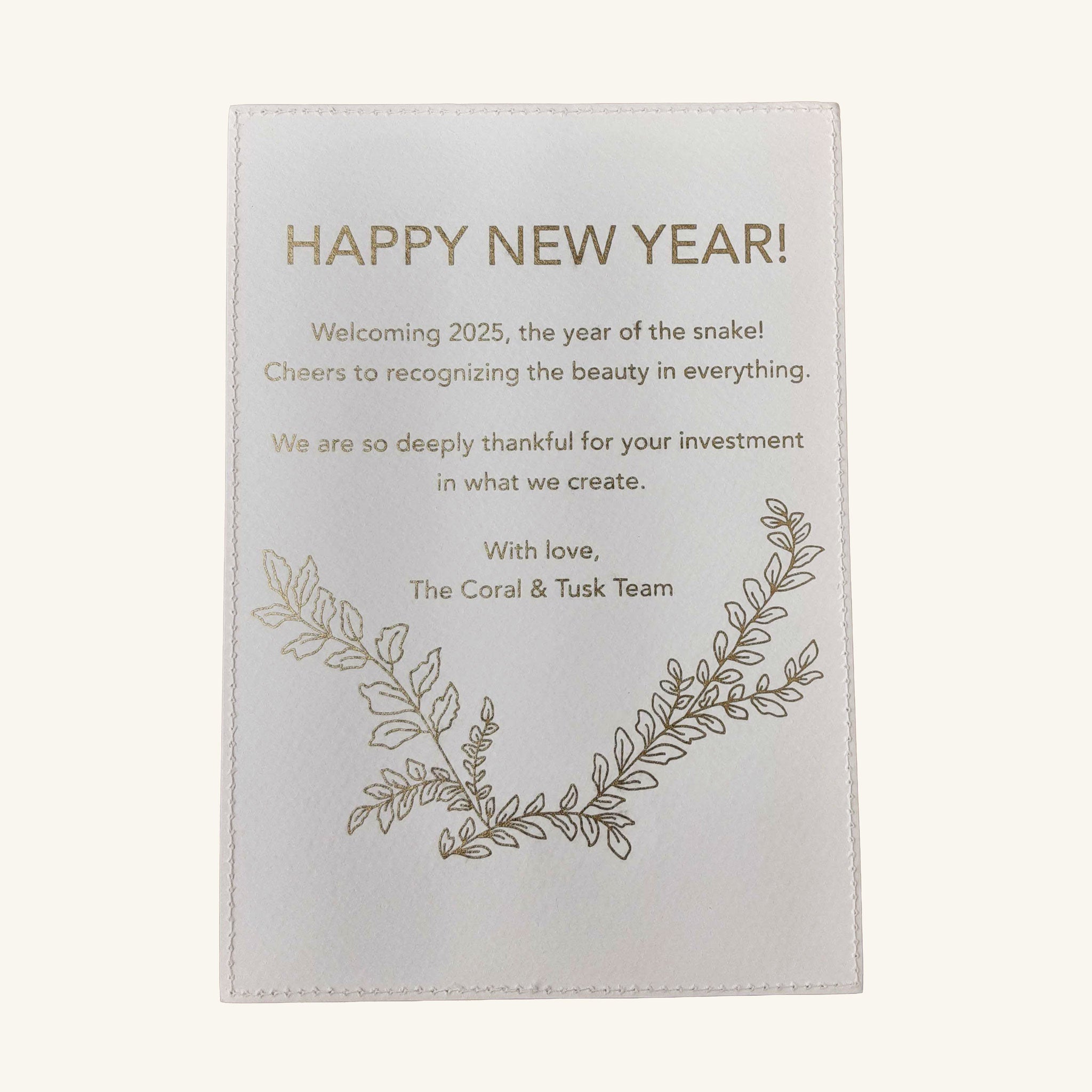 Seconds Sale Garter Snake Card #2 - NEW YEARS MESSAGE ON BACK