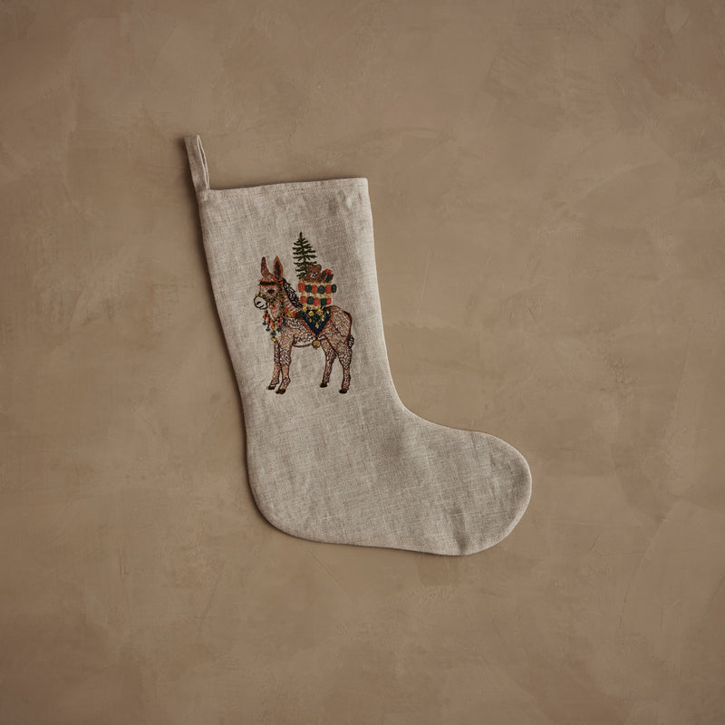 Christmas Donkey Small Stocking