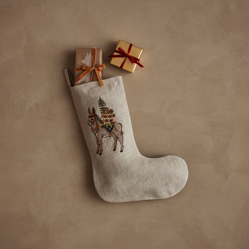 Christmas Donkey Small Stocking