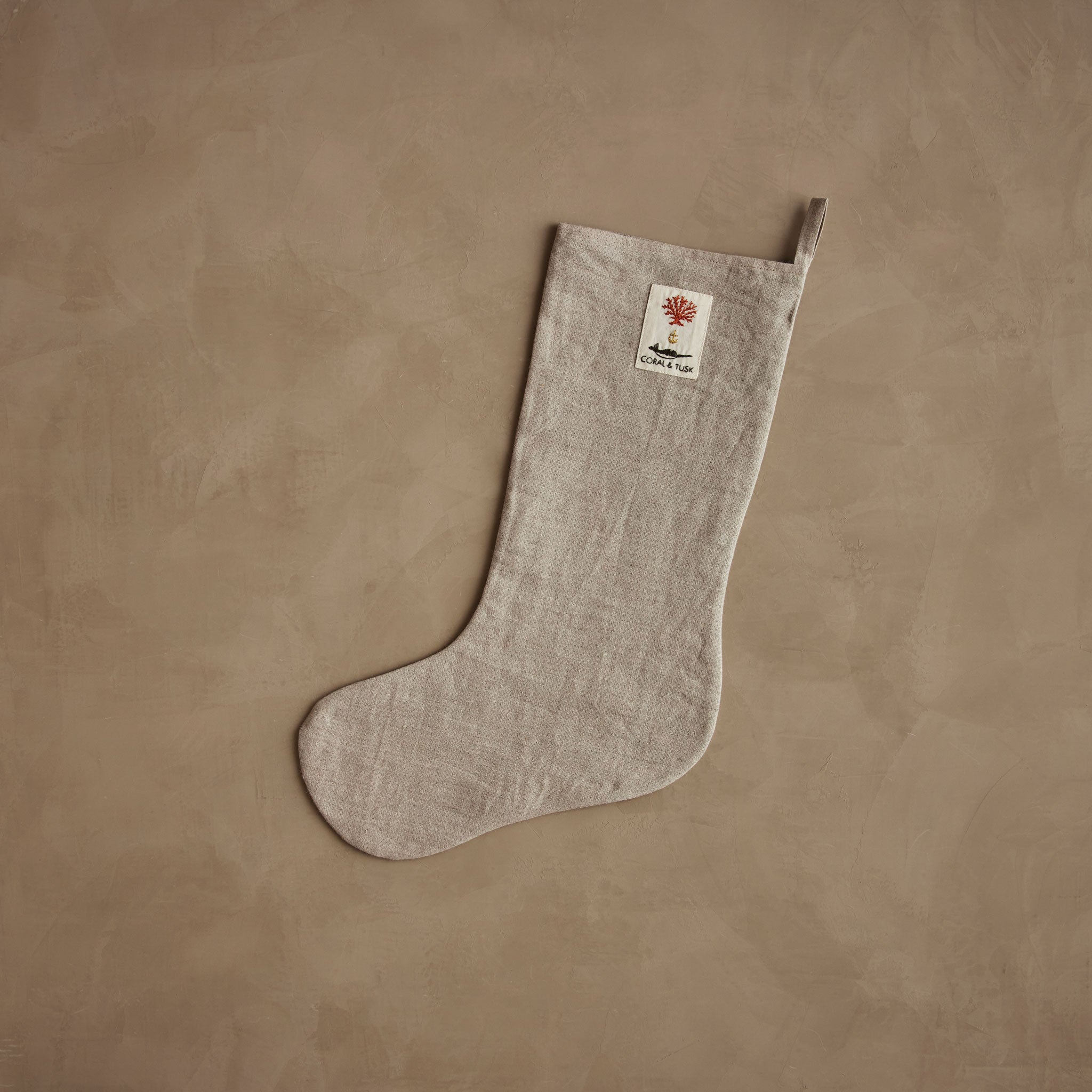 Santa on Donkey Large Stocking | Coral & Tusk