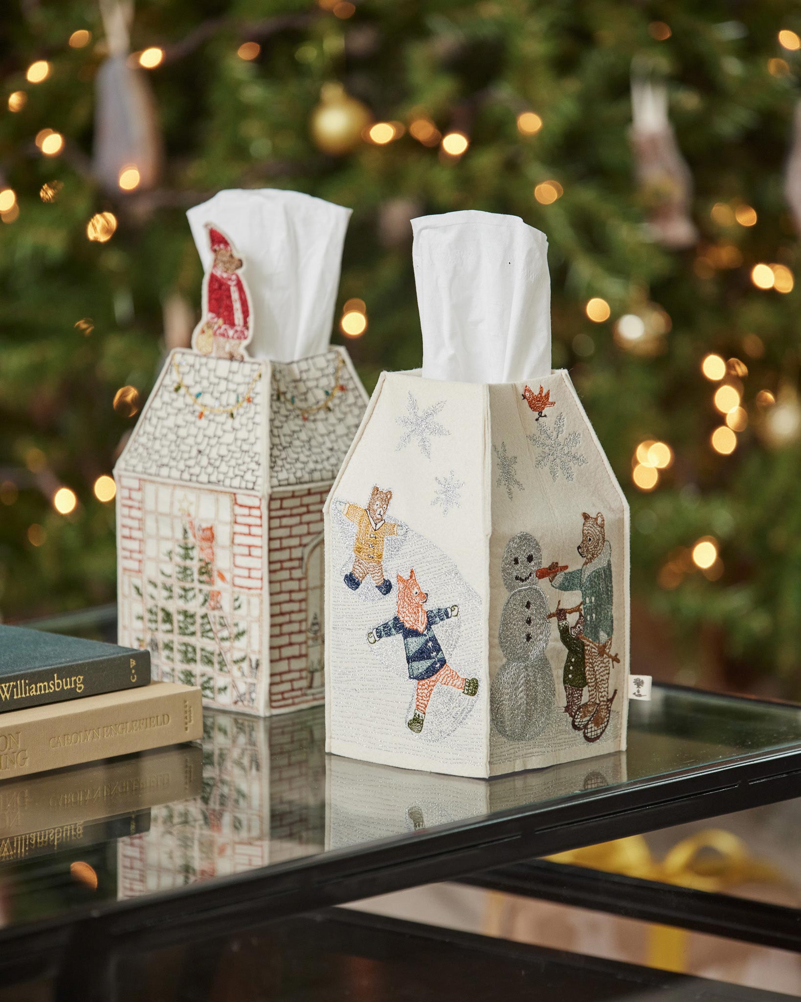 Snow Day Tissue Box Cover