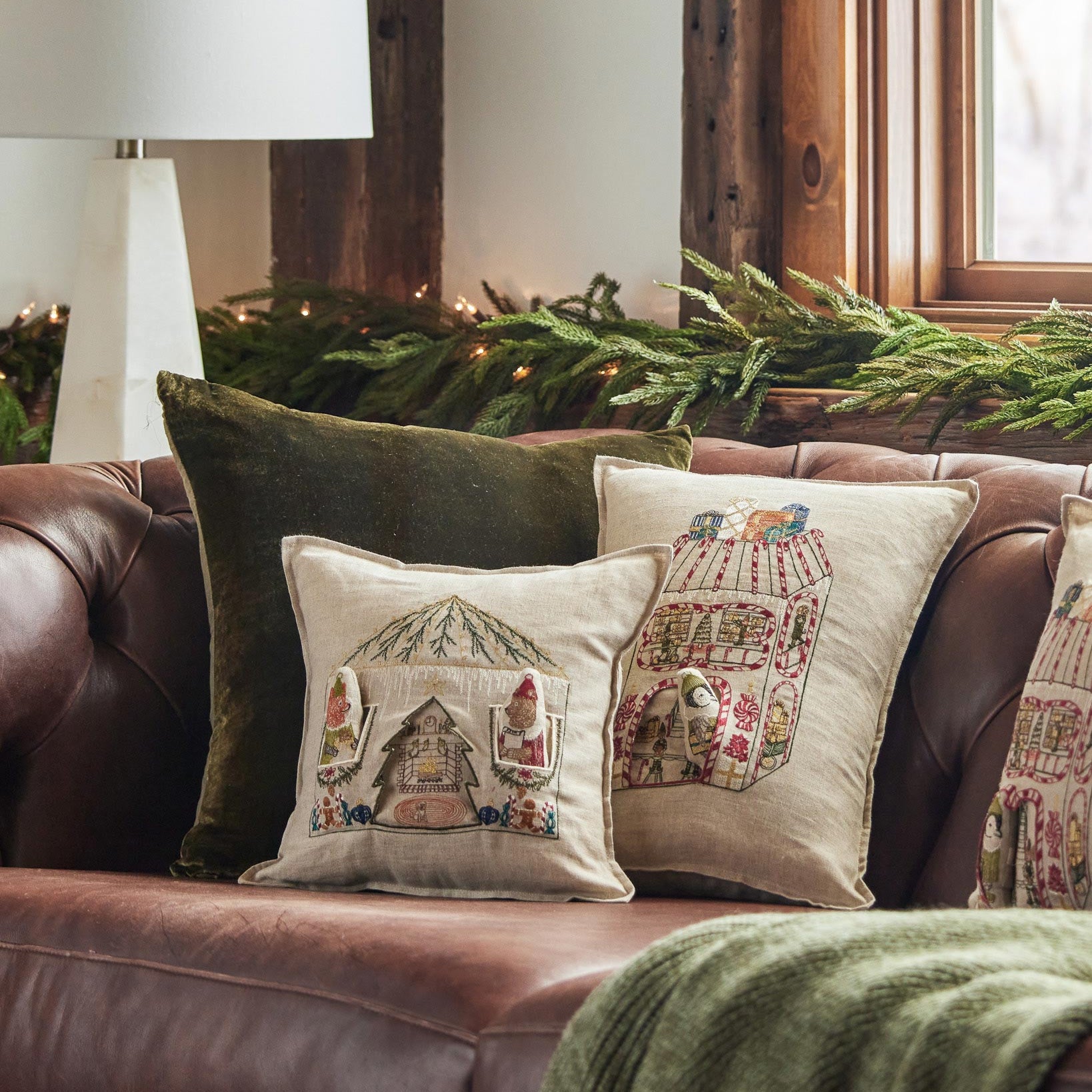 North Pole Toy Workshop Pocket Pillow