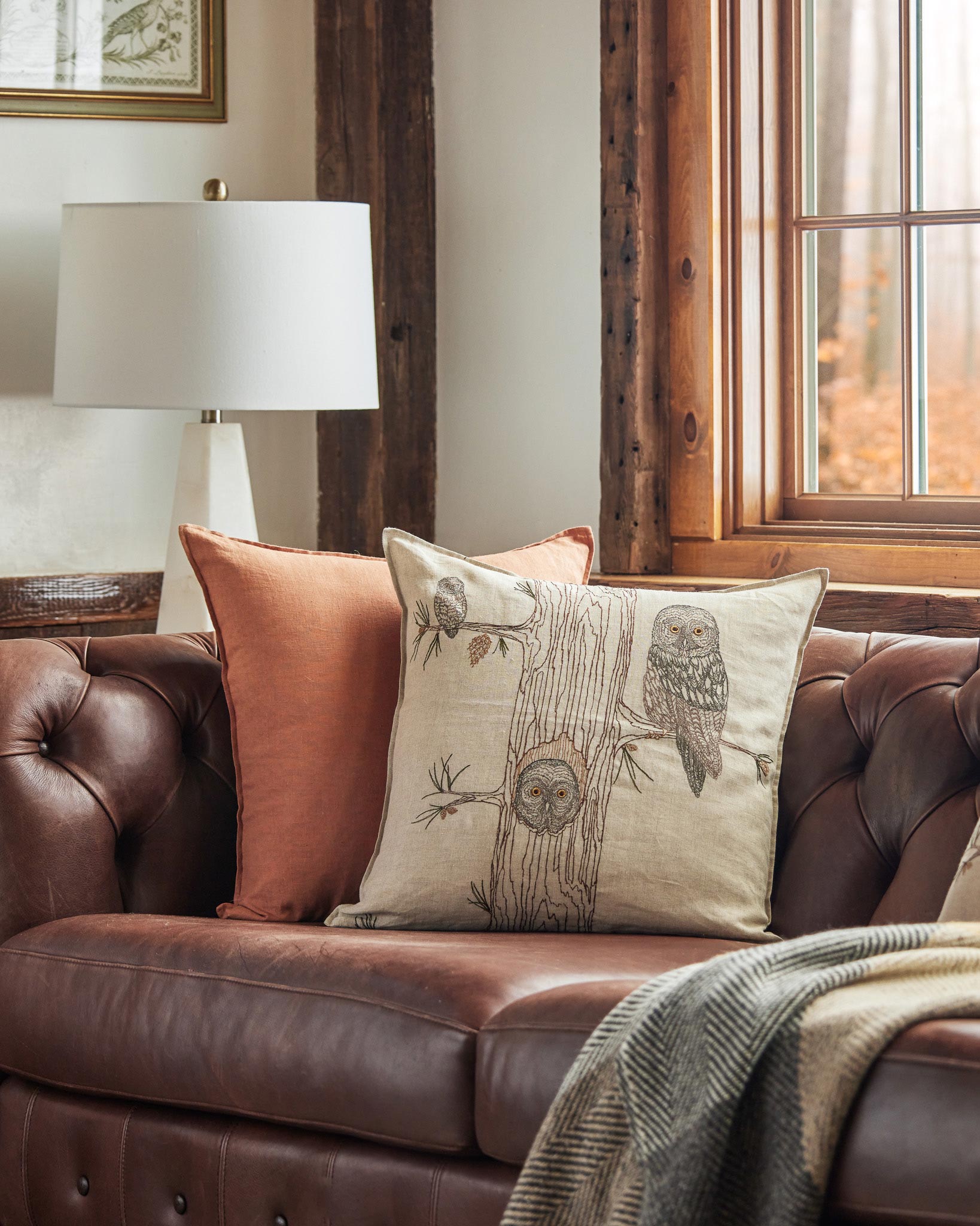 Owl Family Tree Pillow