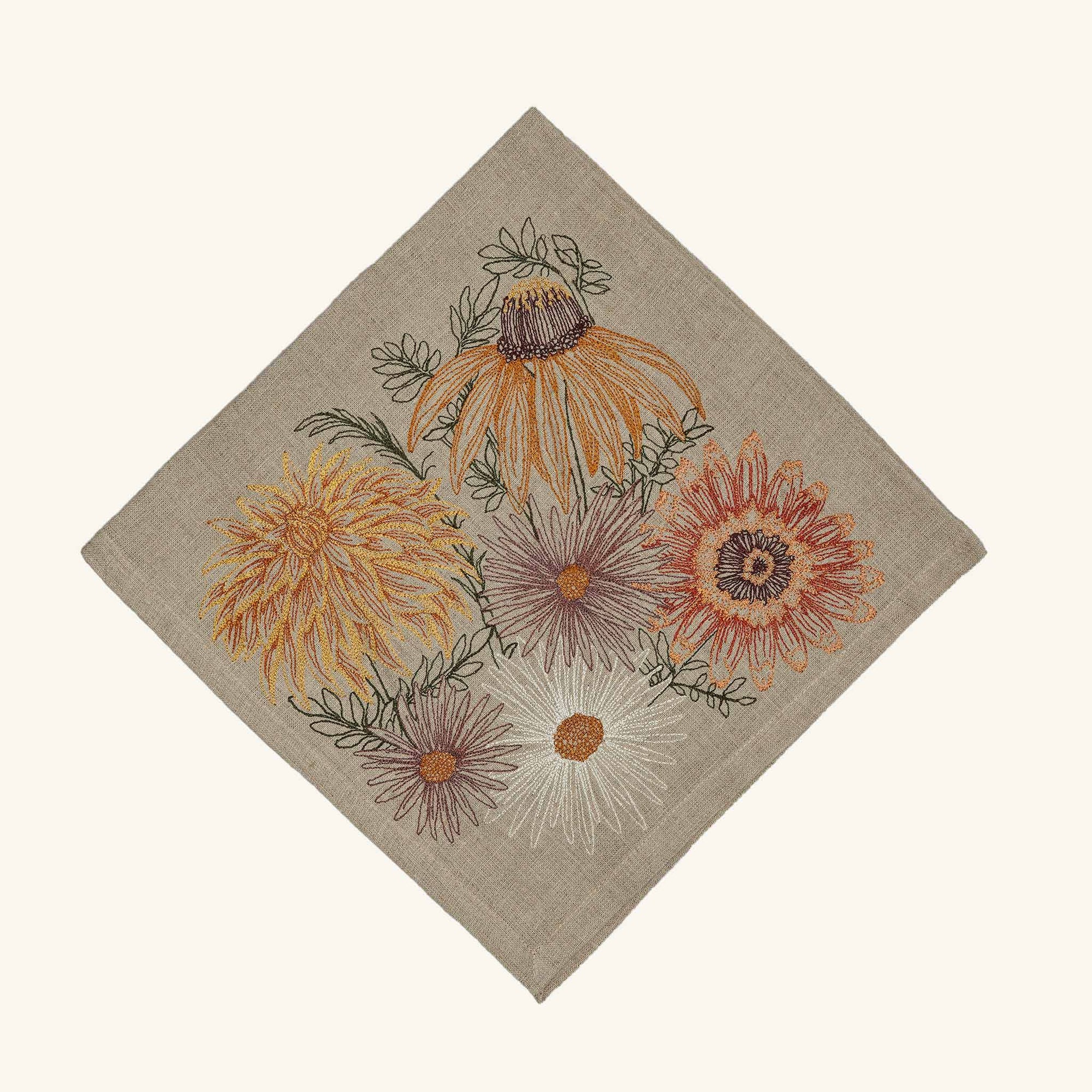 Seconds Sale Autumn Blossoms Dinner Napkin - Washed