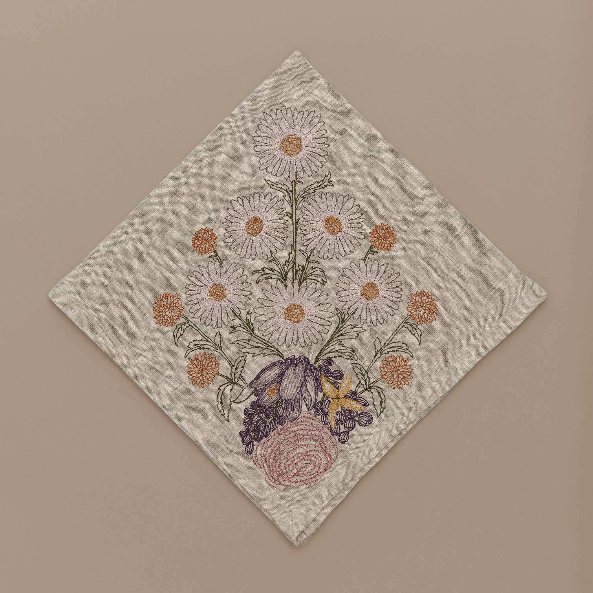 Daisy Bouquet Dinner Napkin