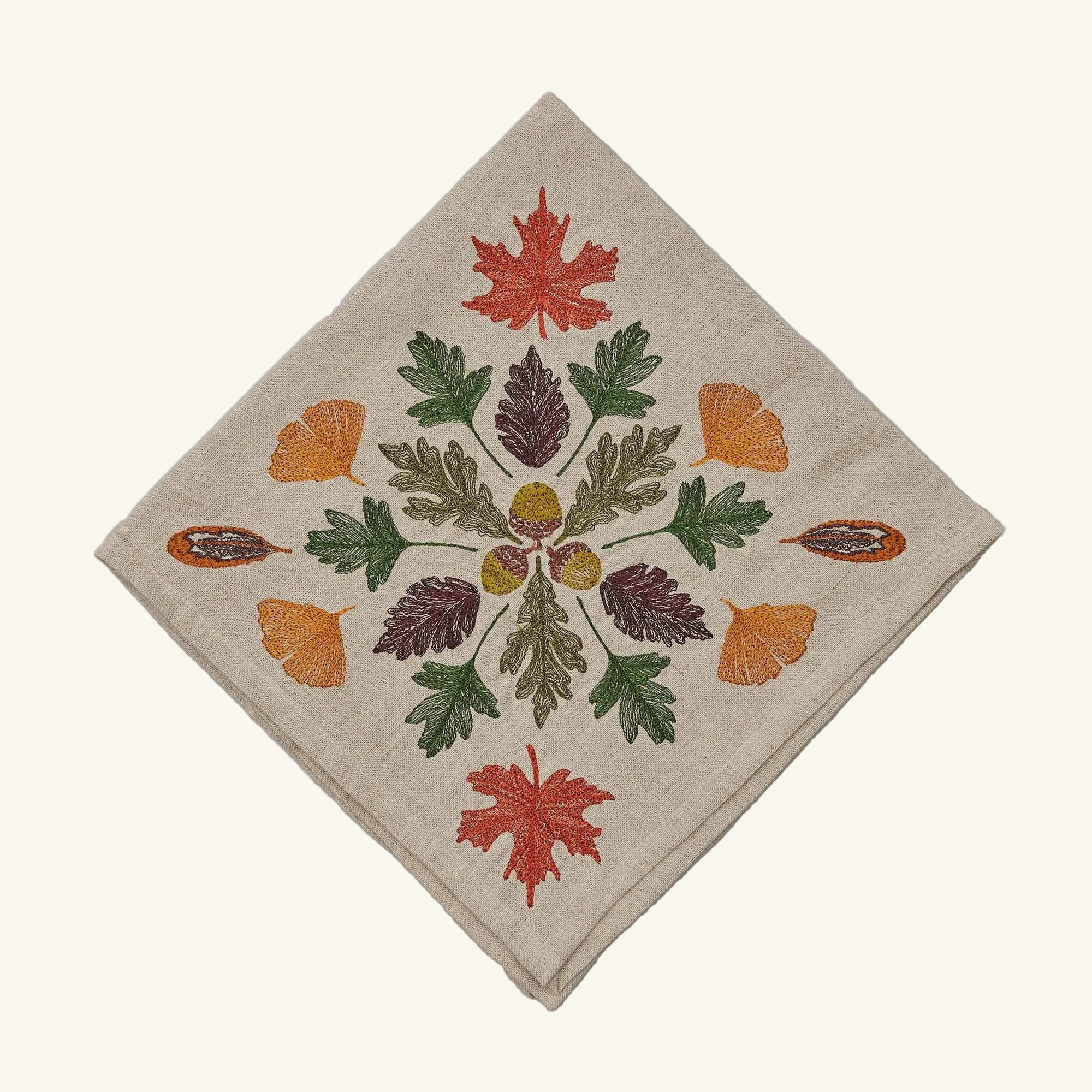 Seconds Sale Pressed Leaves Dinner Napkin