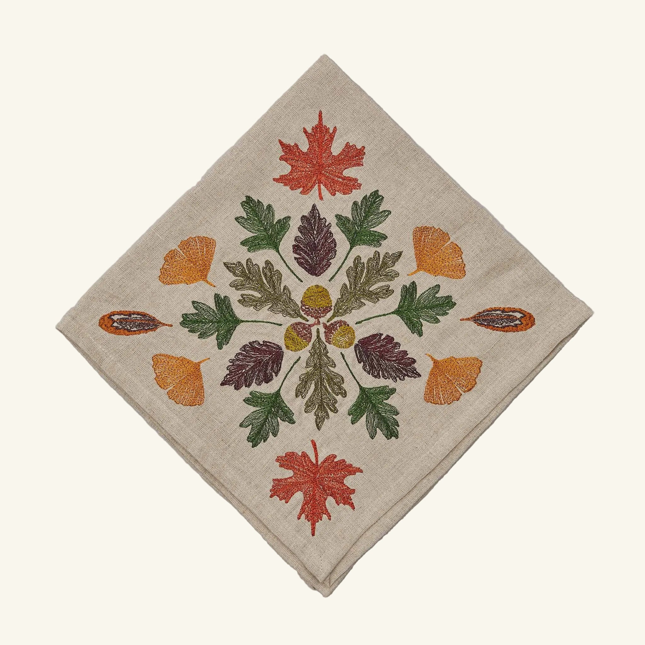Seconds Sale Pressed Leaves Dinner Napkin