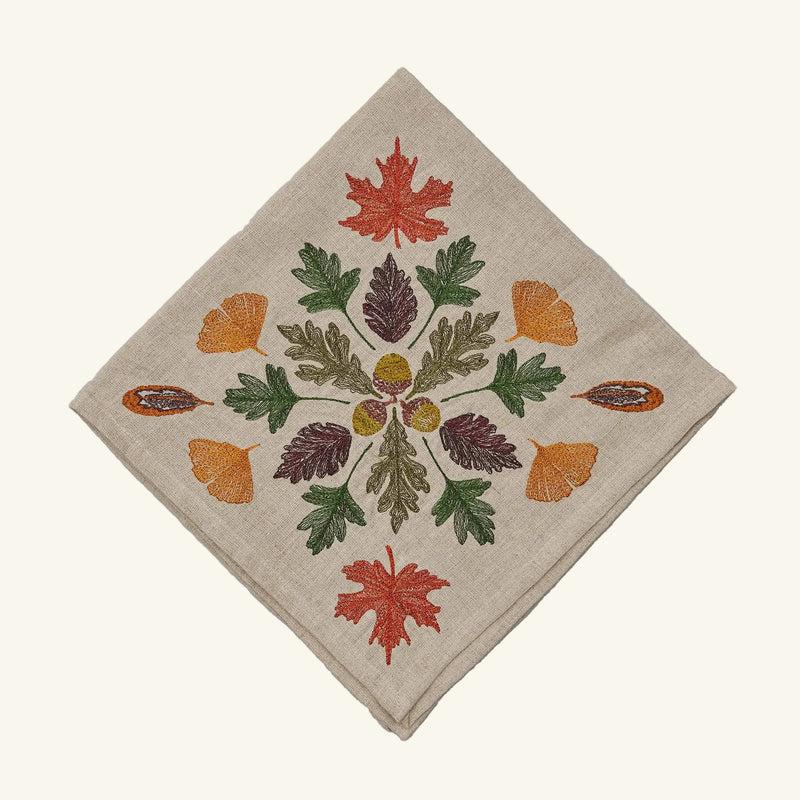 Seconds Sale Pressed Leaves Dinner Napkin