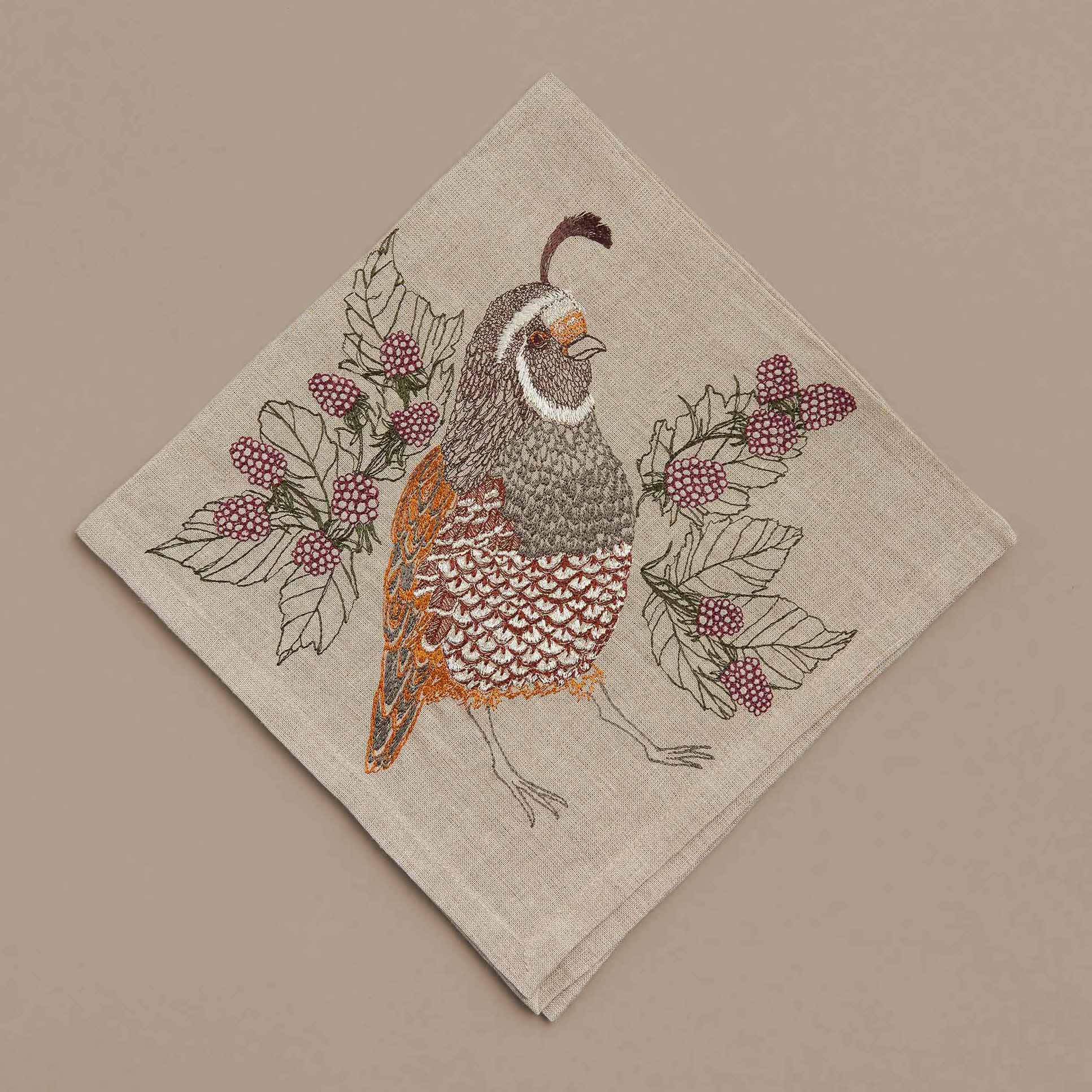 Quail Dinner Napkin