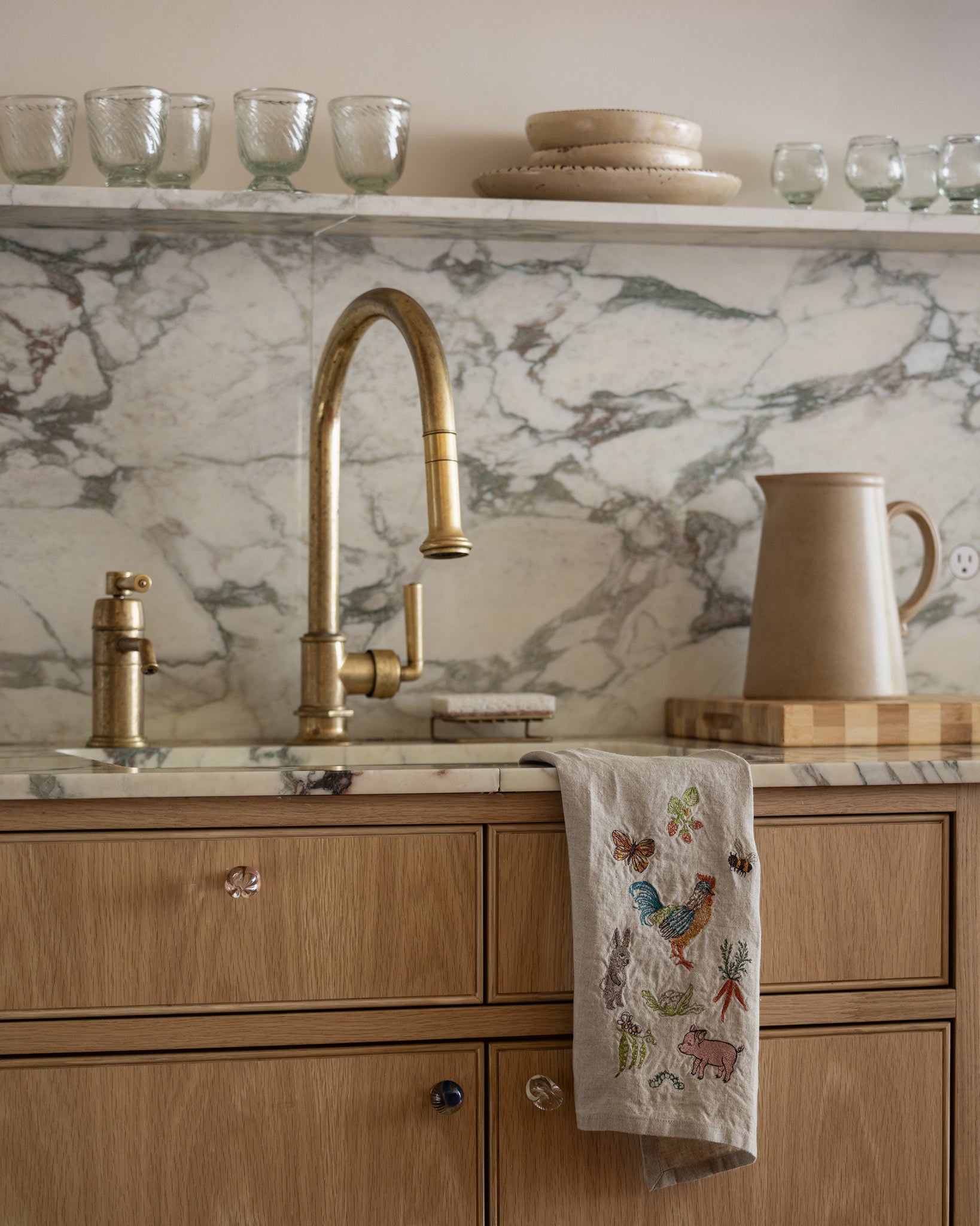 Garden Gathering Tea Towel