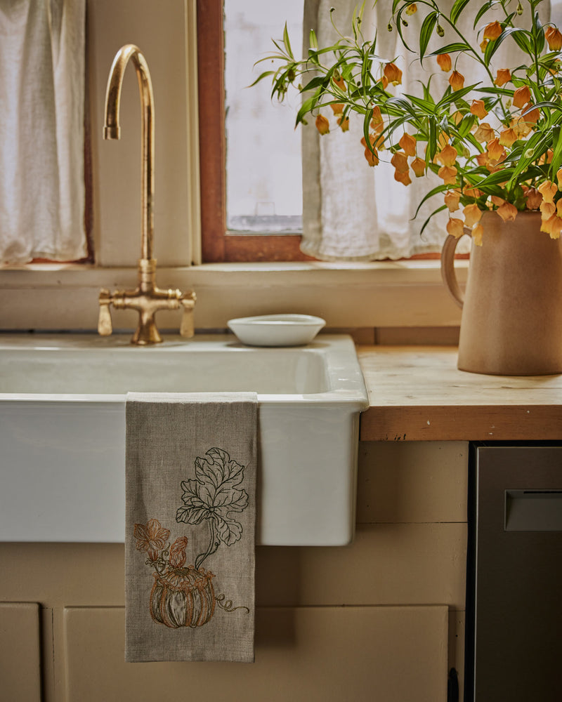 Squash Vine Tea Towel