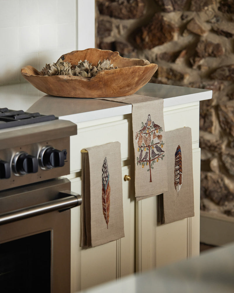 Fowl Feather Tea Towel