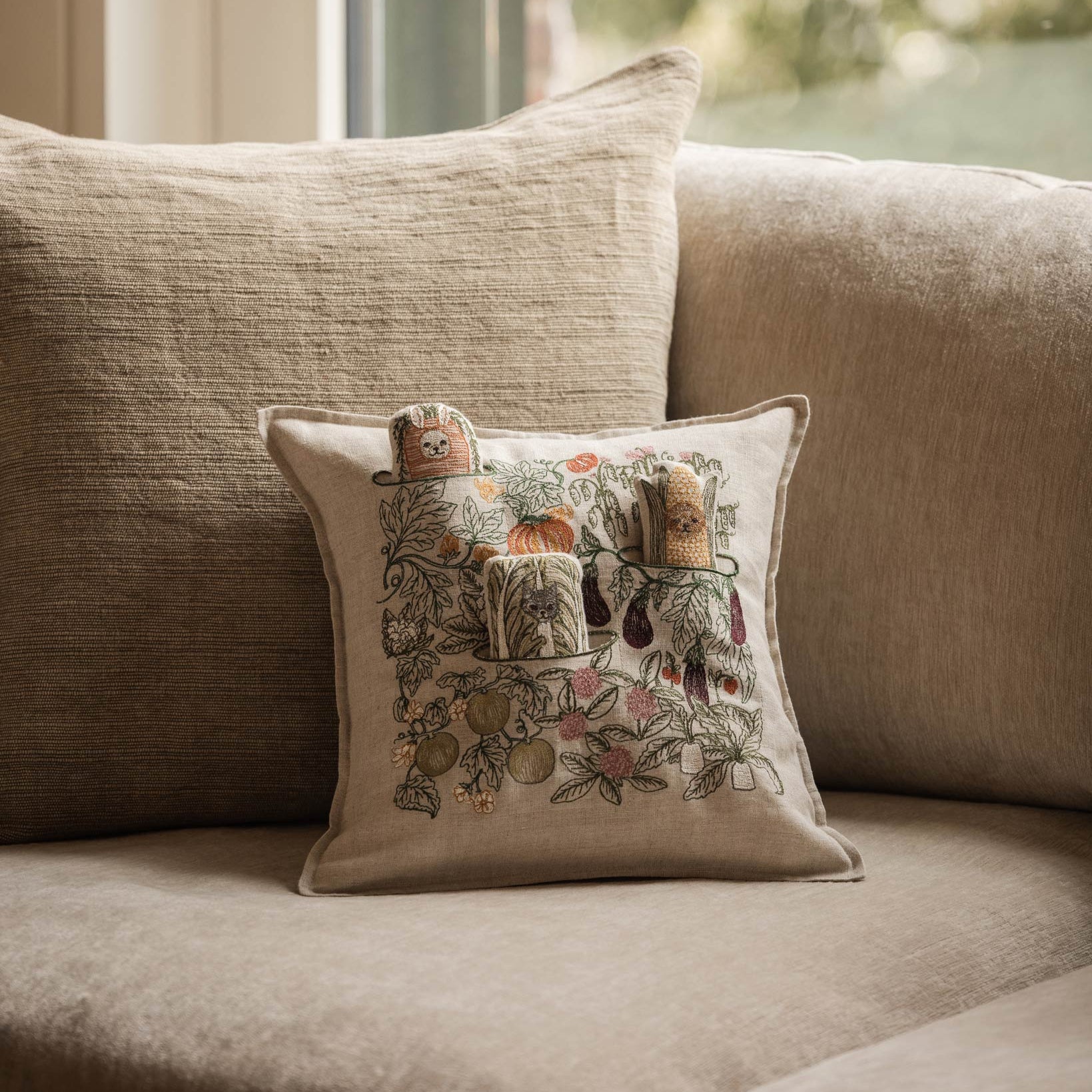 Garden Patch Pocket Pillow | Coral & Tusk