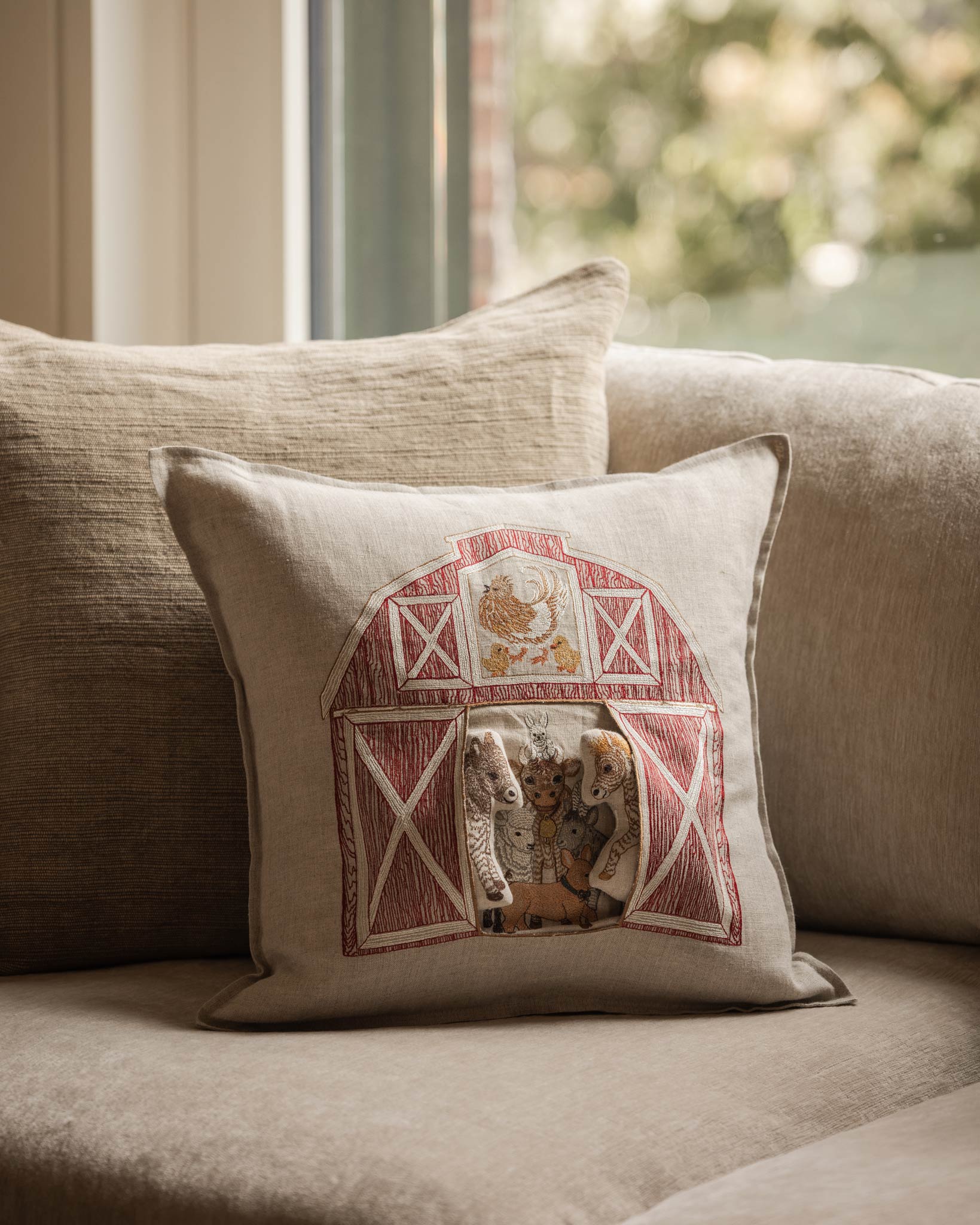 Red Barn Pocket Pillow | Coral & Tusk