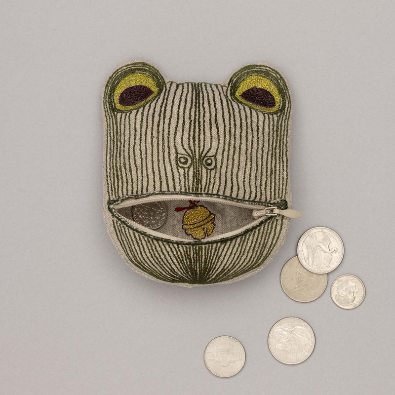 Lucky Frog with Bell Pouch