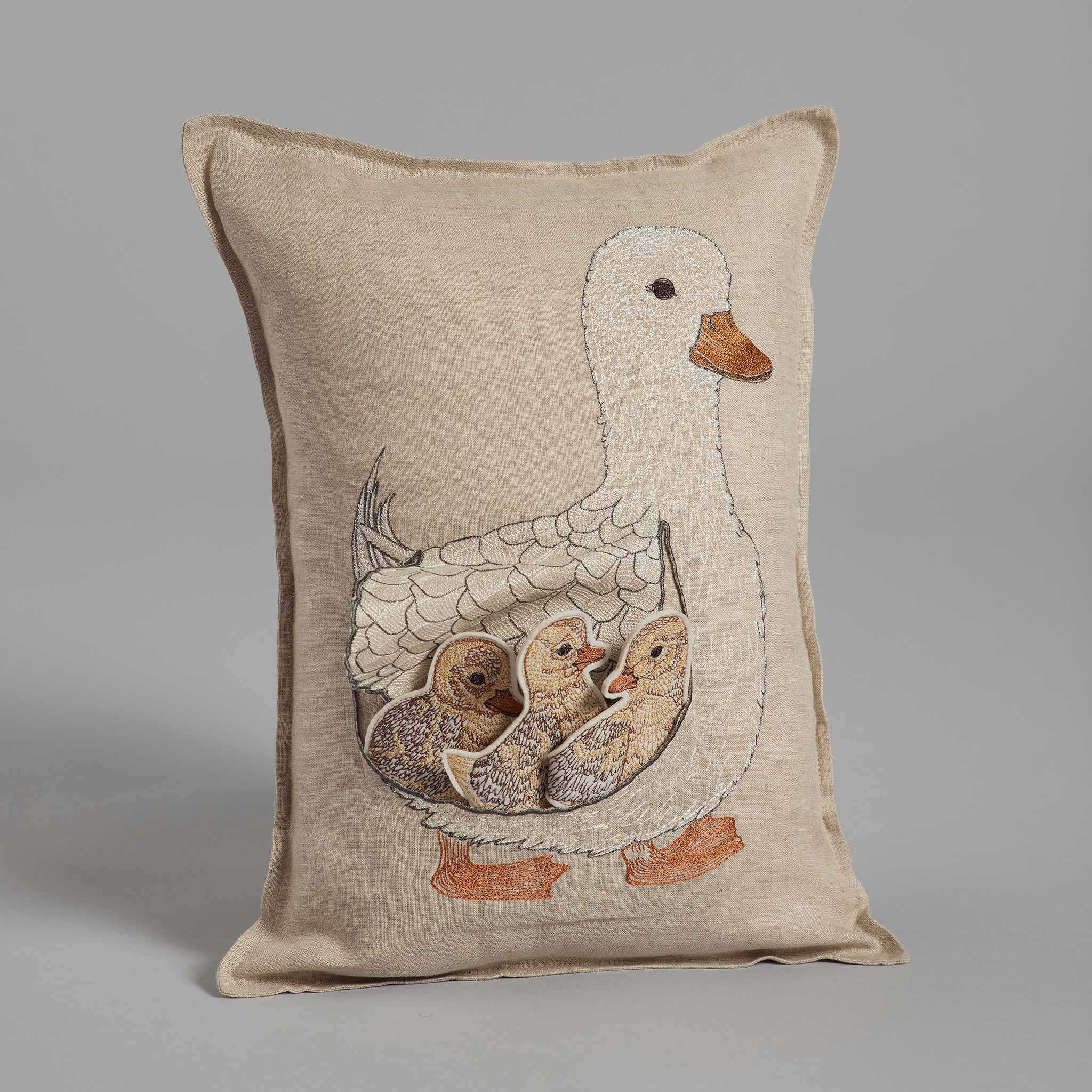 Mama Duck Pocket Pillow Coral Tusk