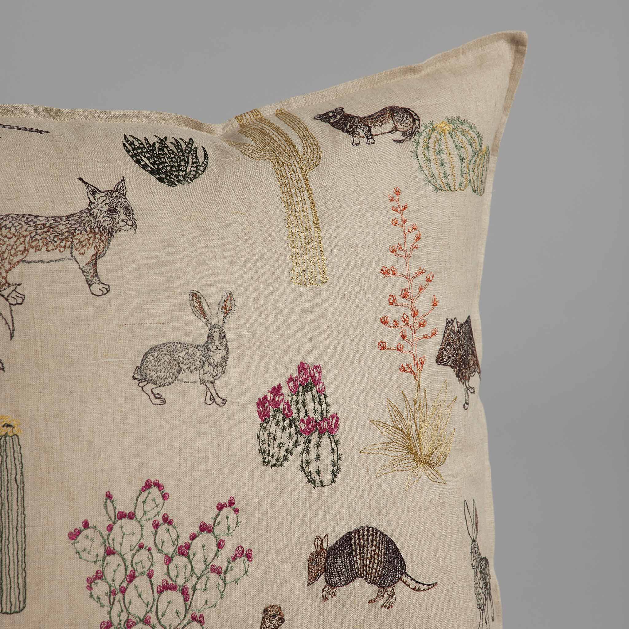 Saguaro Desert Friends Pillow | Coral & Tusk