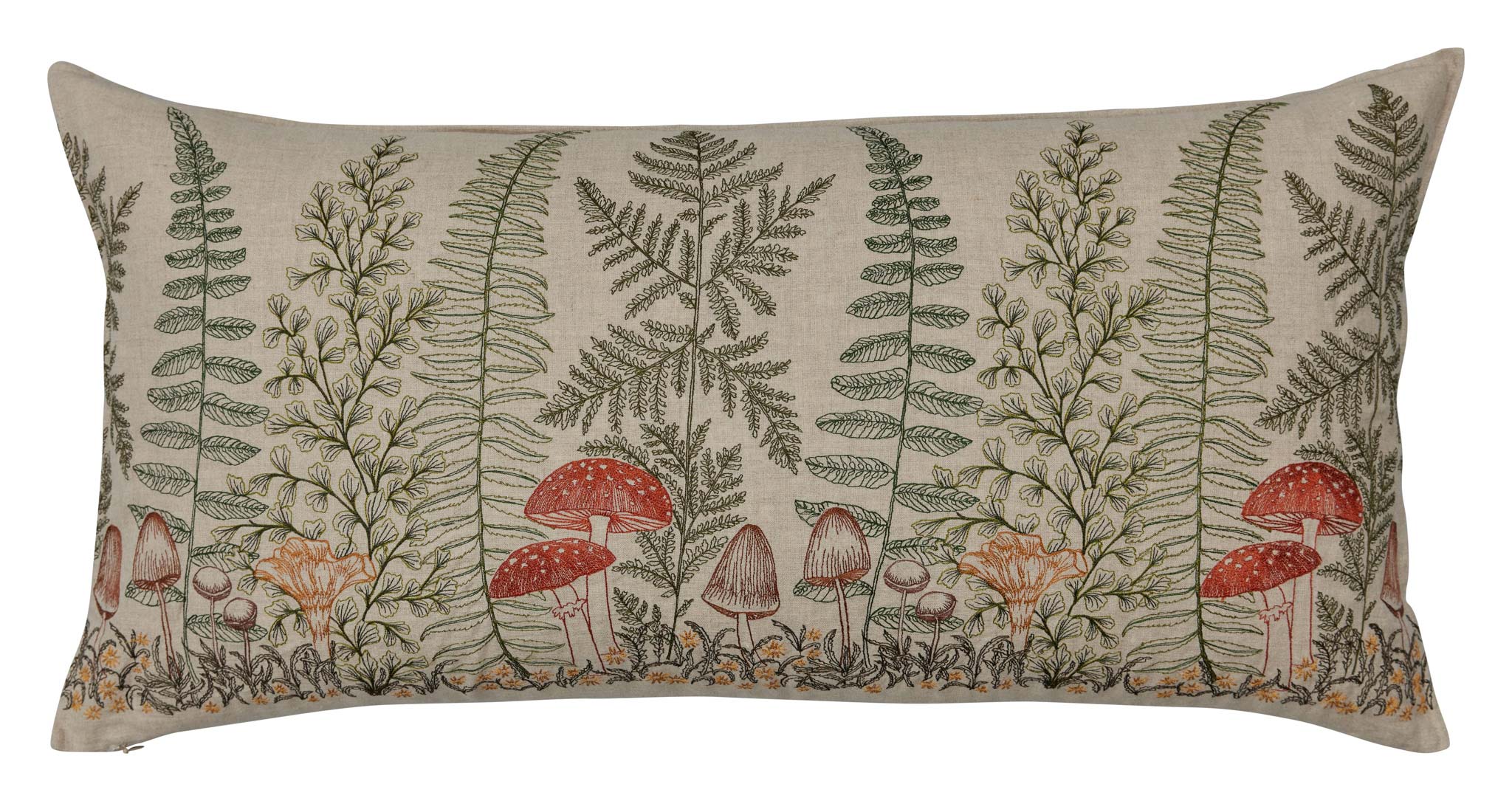 Embroidered Mushroom Lumbar Pillow by World Market