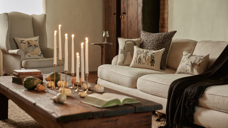 Scaredy Black Cat Pillow