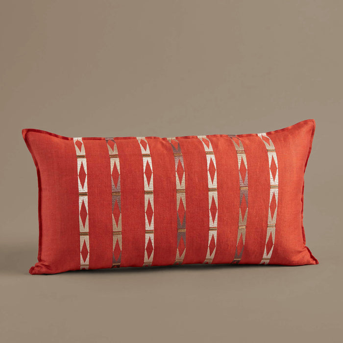 Laramie Stripe Vermilion Pillow
