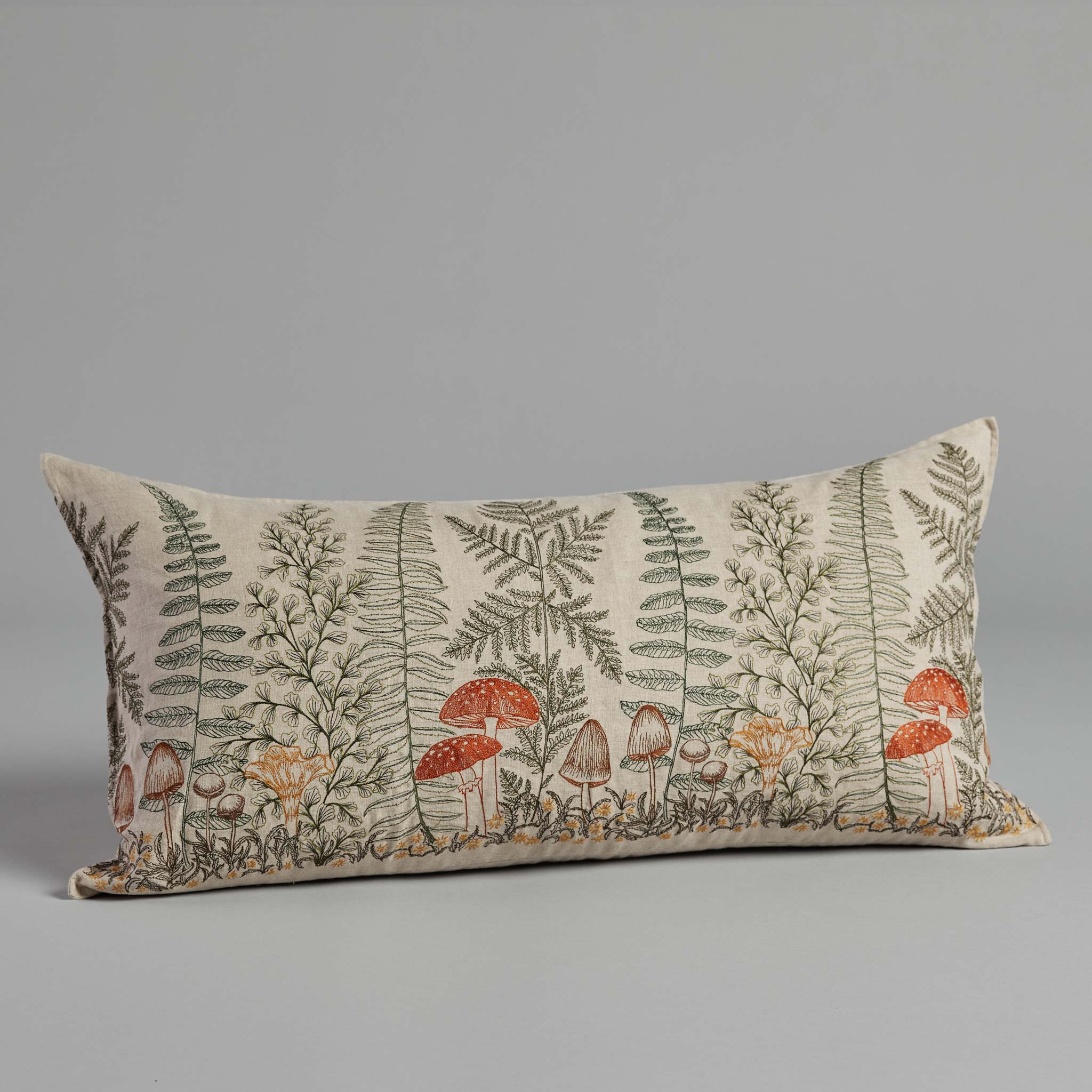 Embroidered Mushroom Lumbar Pillow by World Market