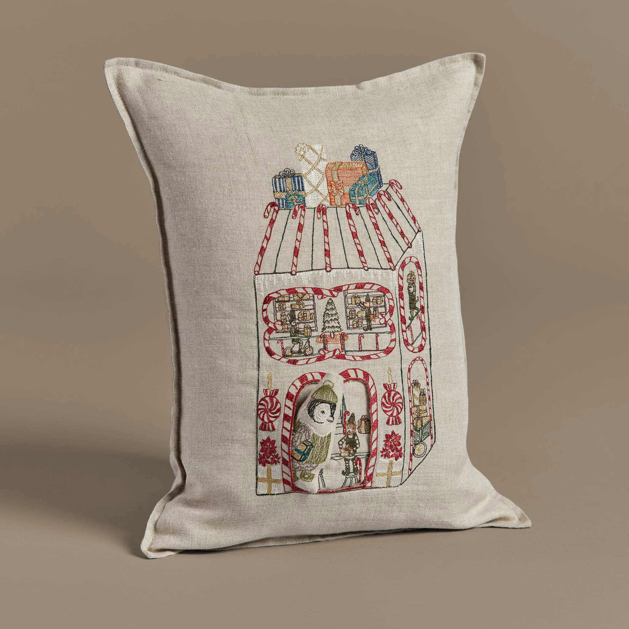 North Pole Toy Workshop Pocket Pillow
