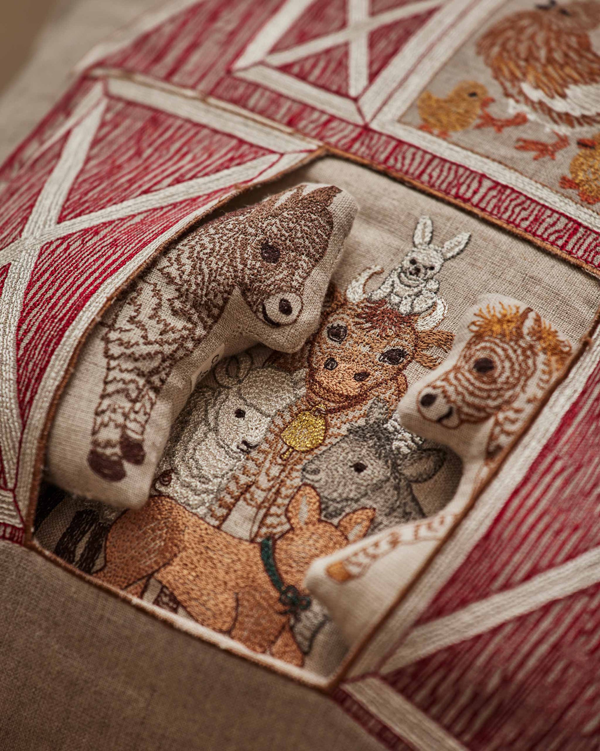 Red Barn Pocket Pillow