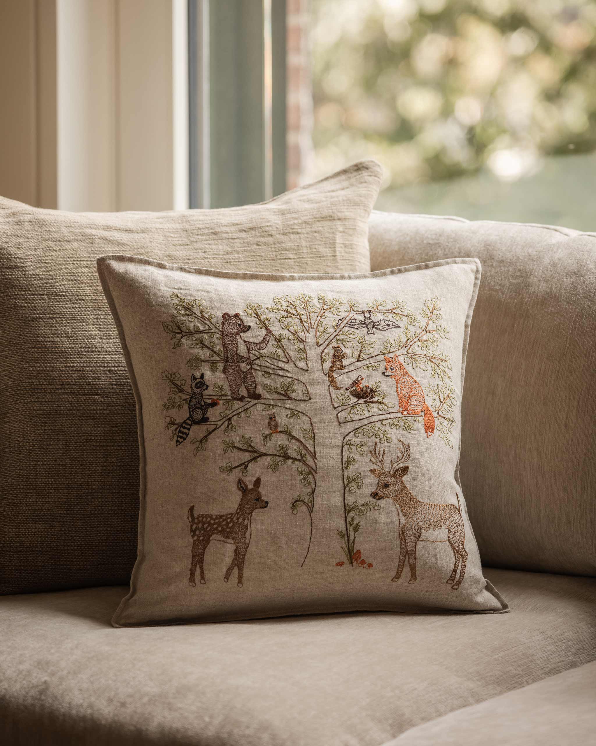 Woodland Living Tree Pillow | Coral & Tusk