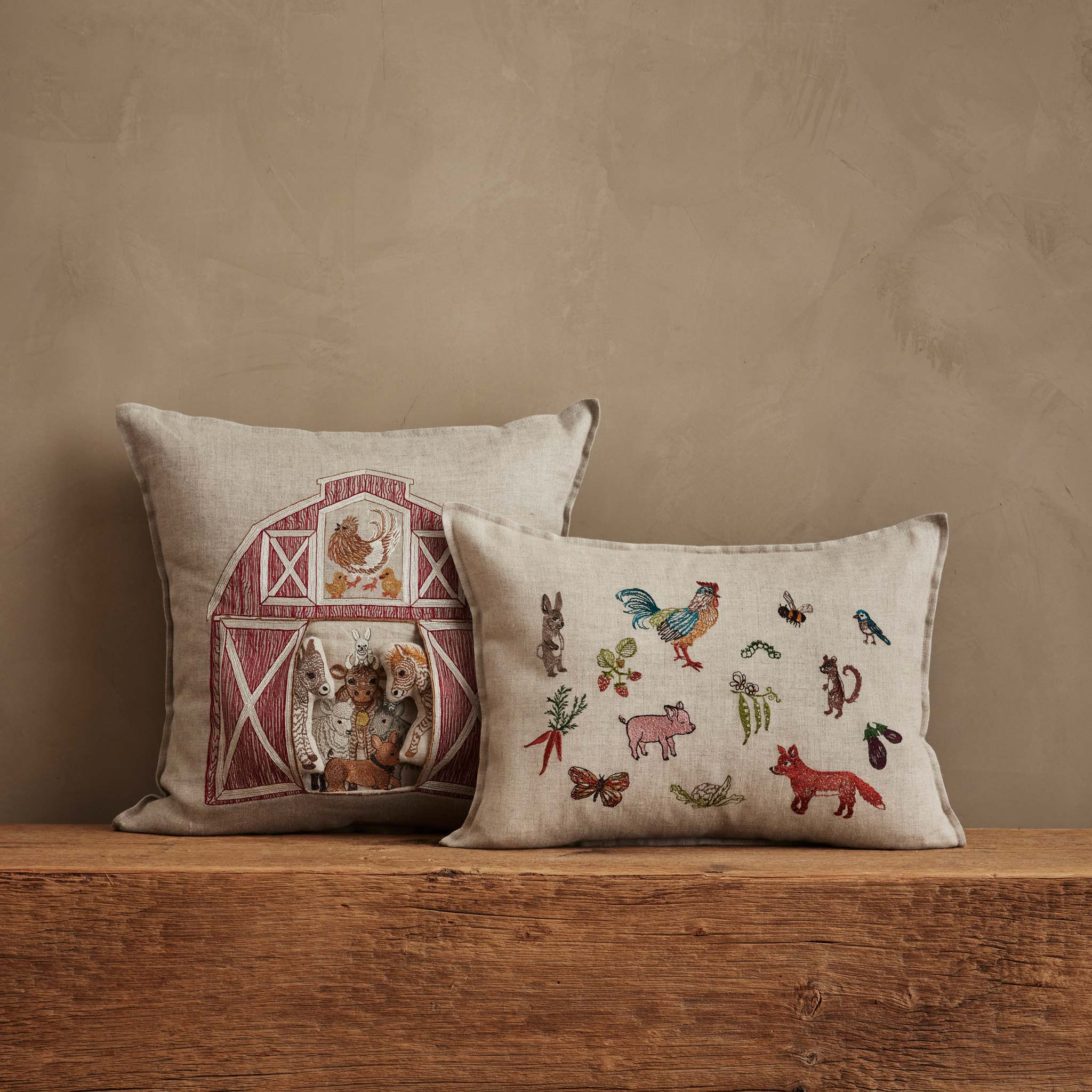 Red Barn Pocket Pillow | Coral & Tusk